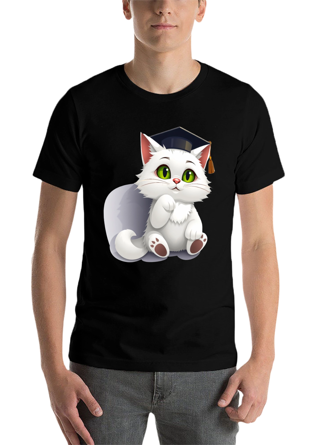 Black Cat Graduate T-Shirt view 7