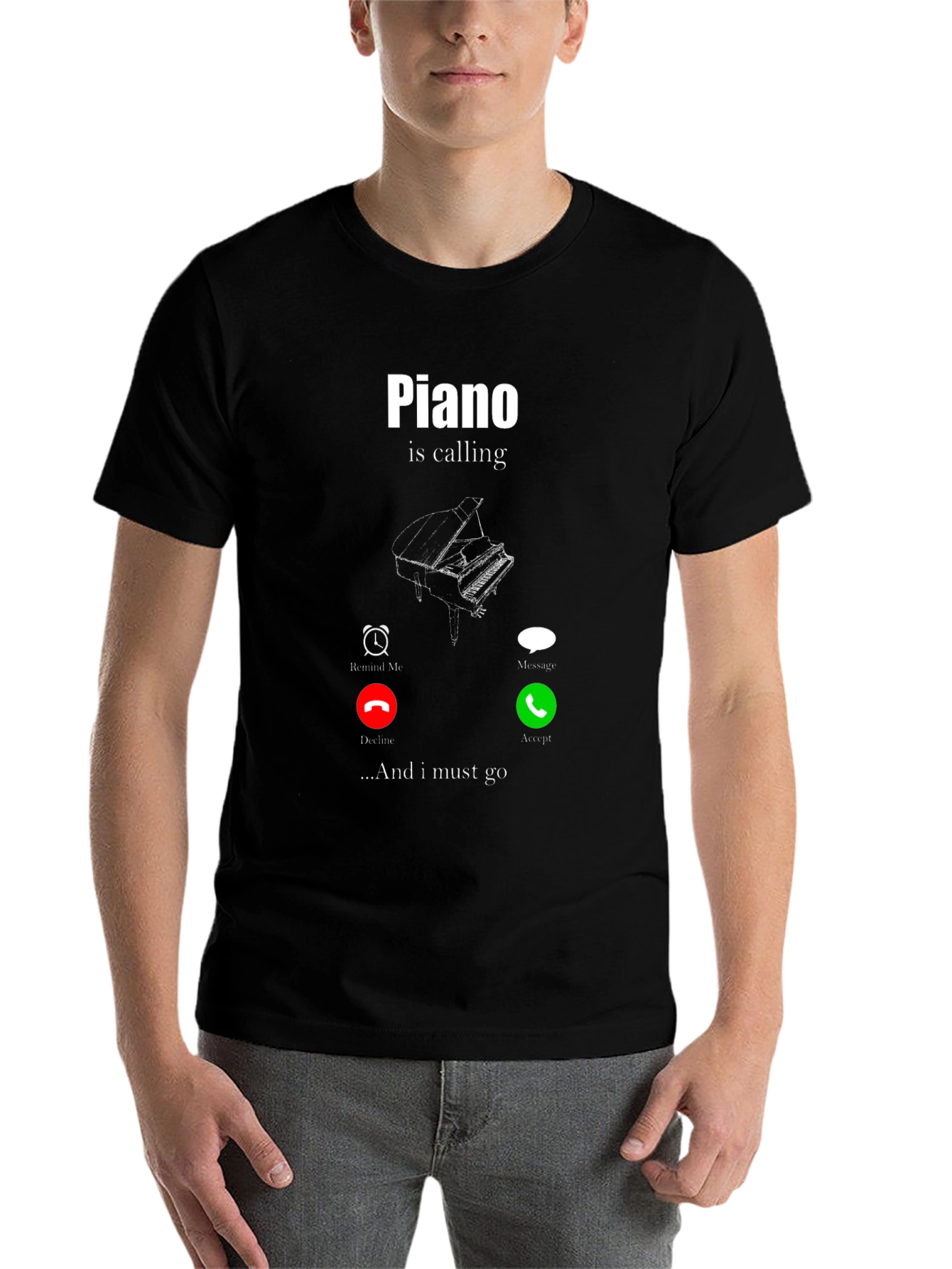 Piano Is Calling T-Shirt - Music Lover Tee - 7