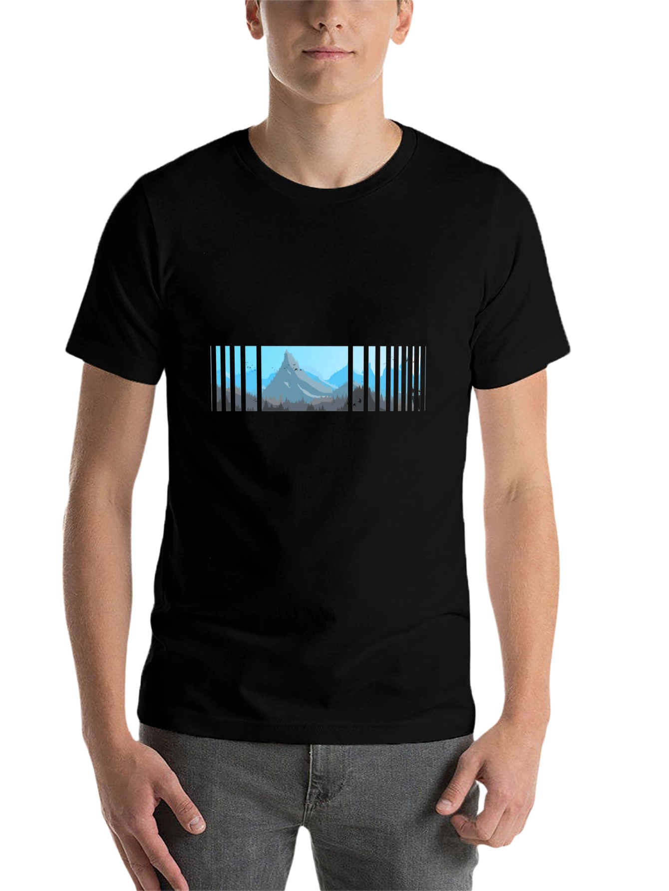 Black Mountain Barcode T-Shirt view 7