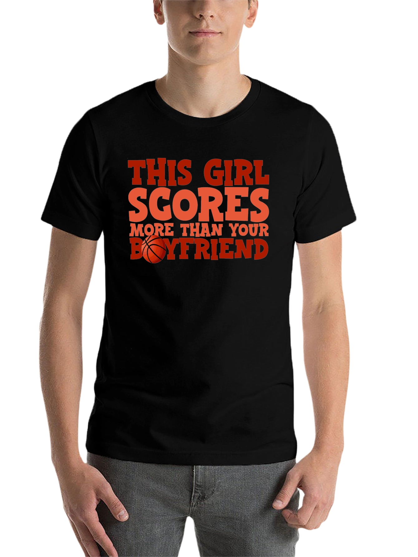 Black This Girl Scores Basketball Graphic Tee view 7
