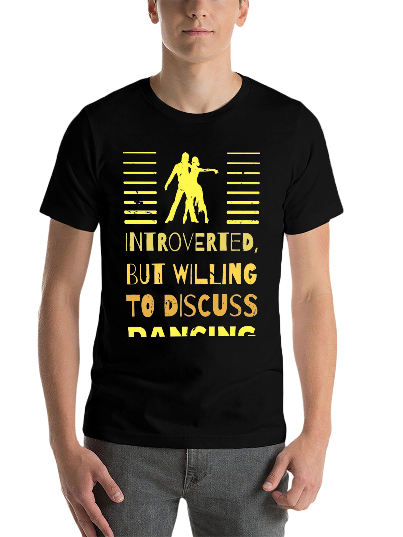 Black Introverted Dancing T-Shirt view 7