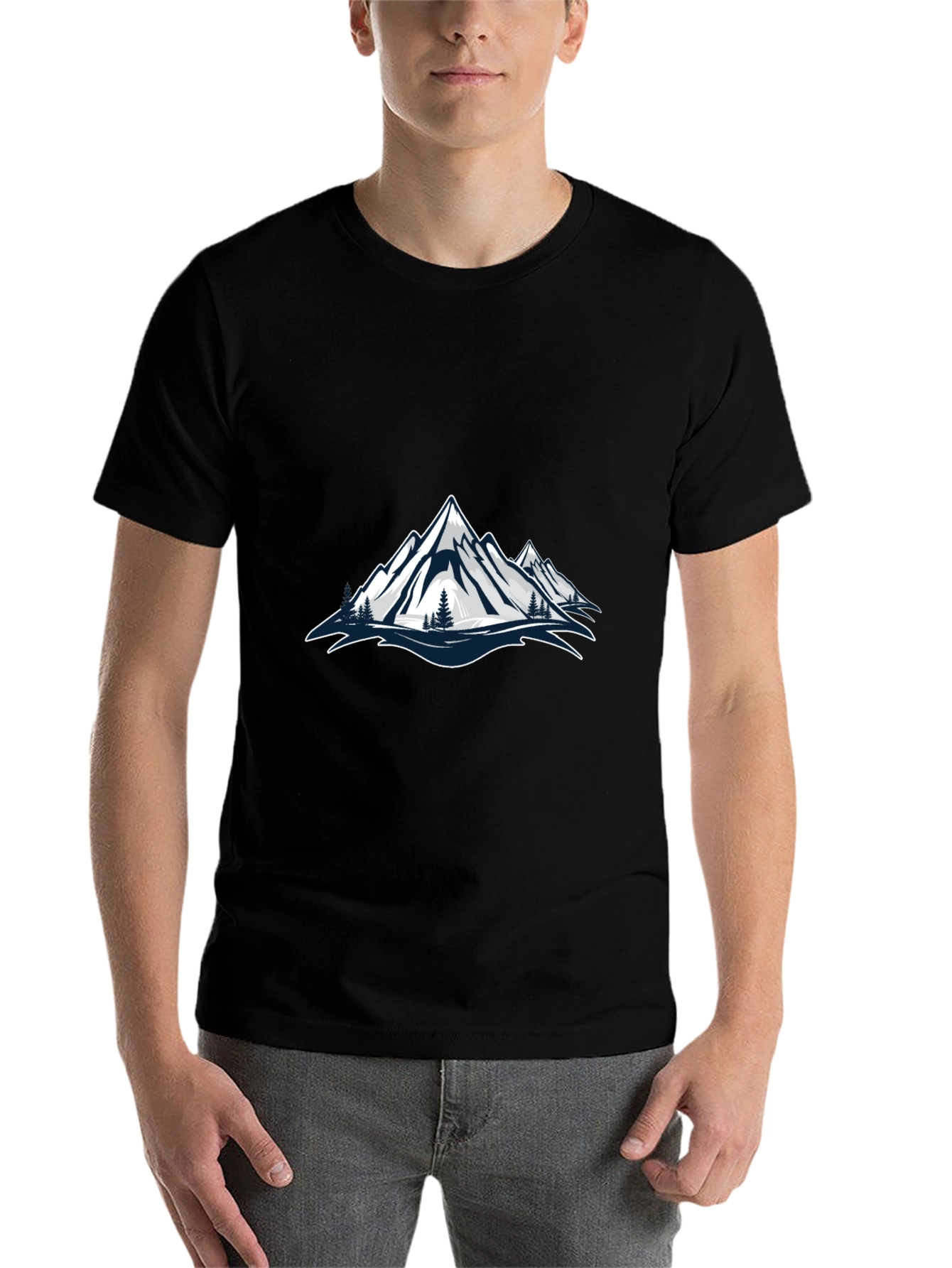 Black Mountain Graphic Black T-Shirt view 7