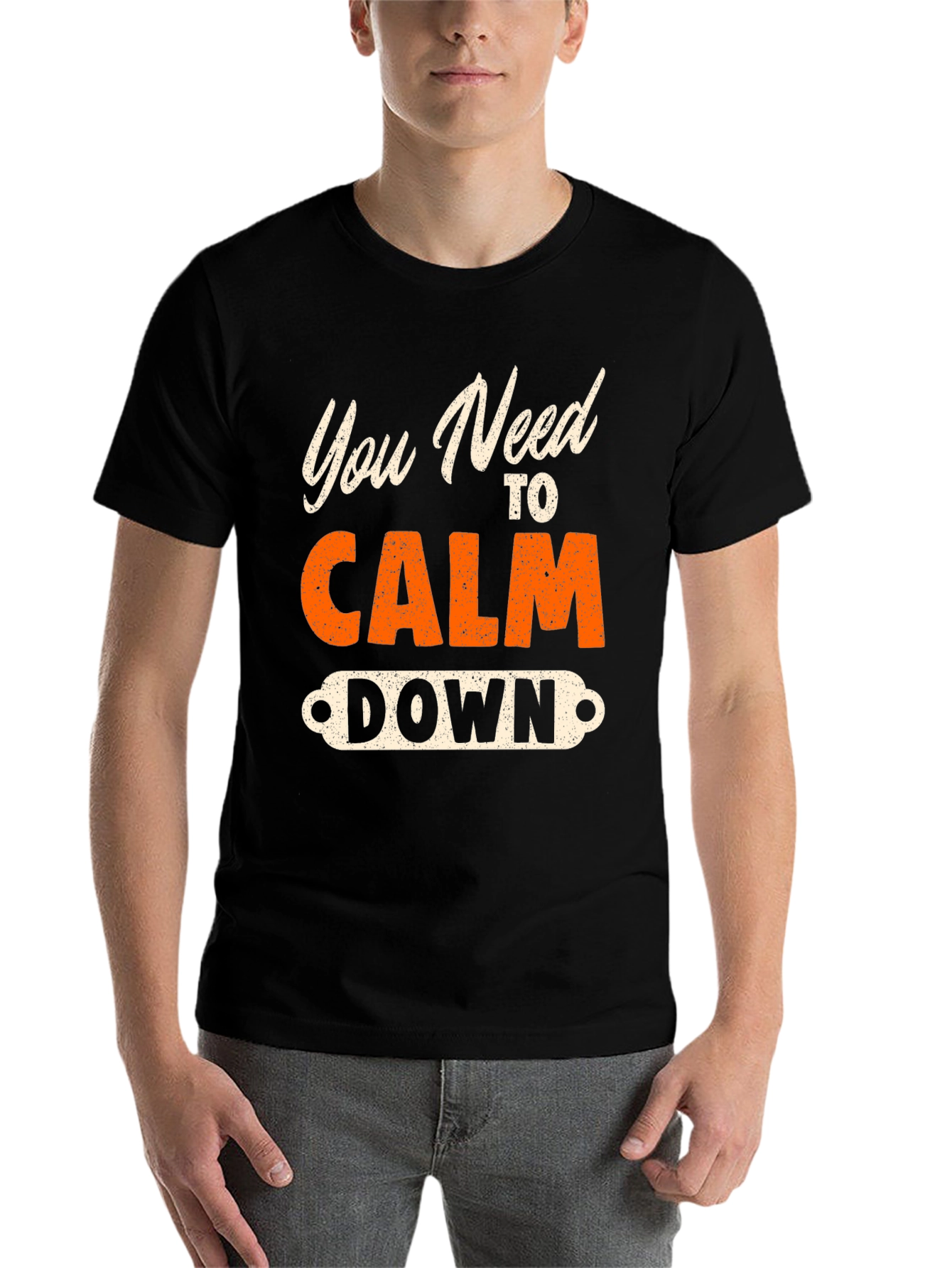 Black You Need to Calm Down Graphic Tee view 7