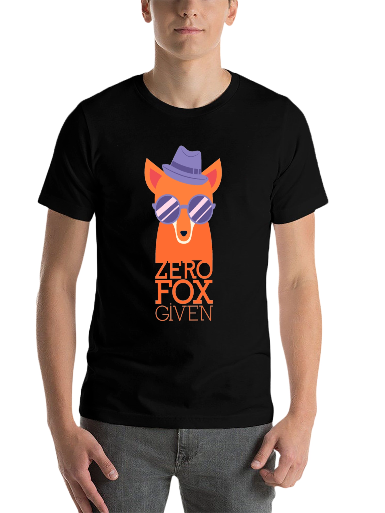 Black Zero Fox Given Graphic Tee - Cool & Funny view 7