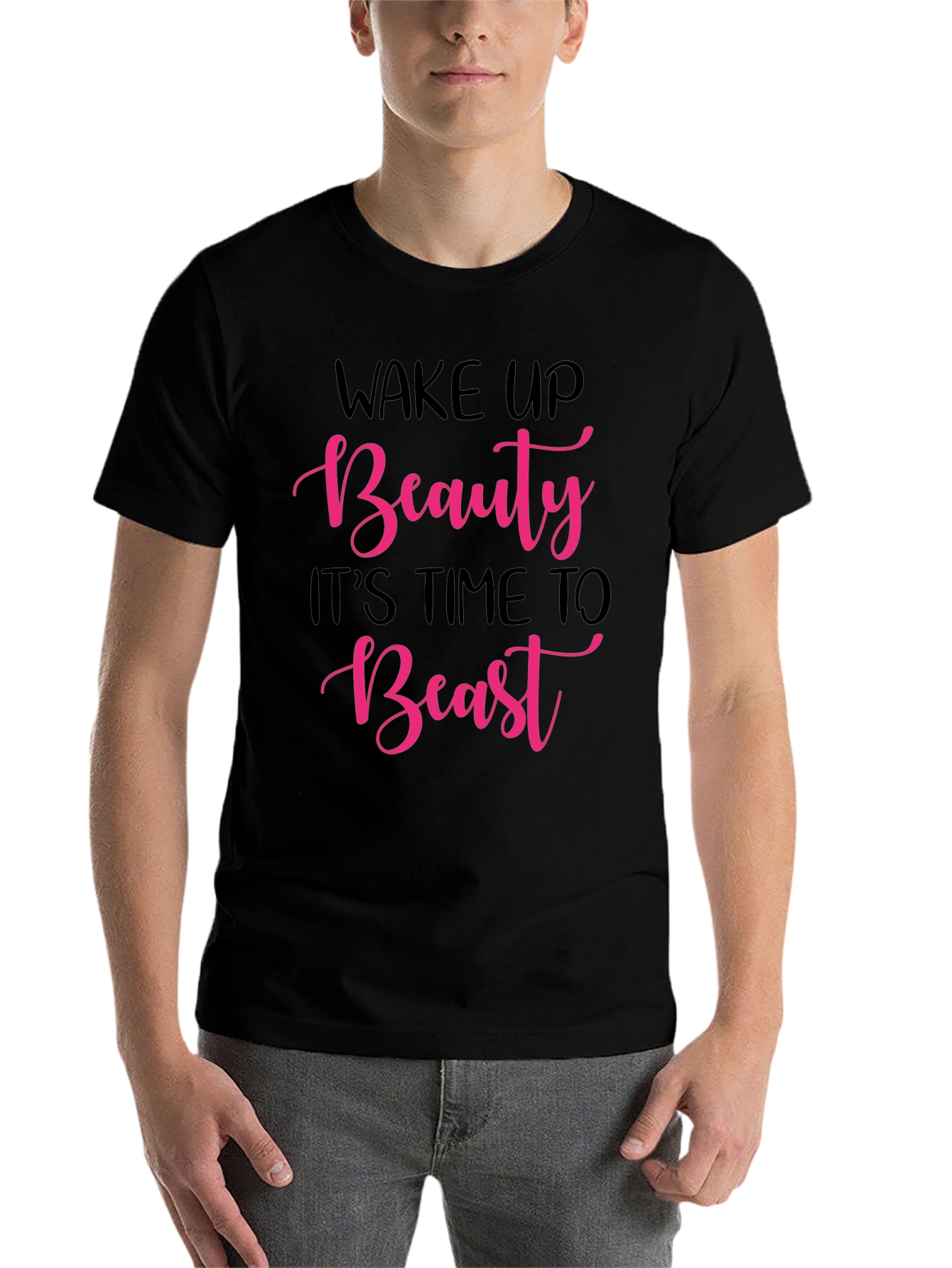 Black Wake Up Beauty Beast Graphic Tee view 7