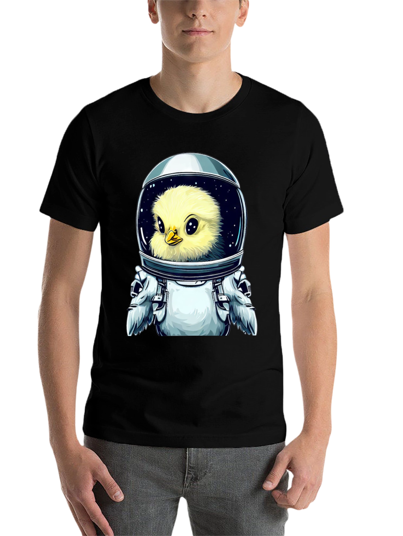 Black Astronaut Chick T-Shirt - Space Adventure view 7