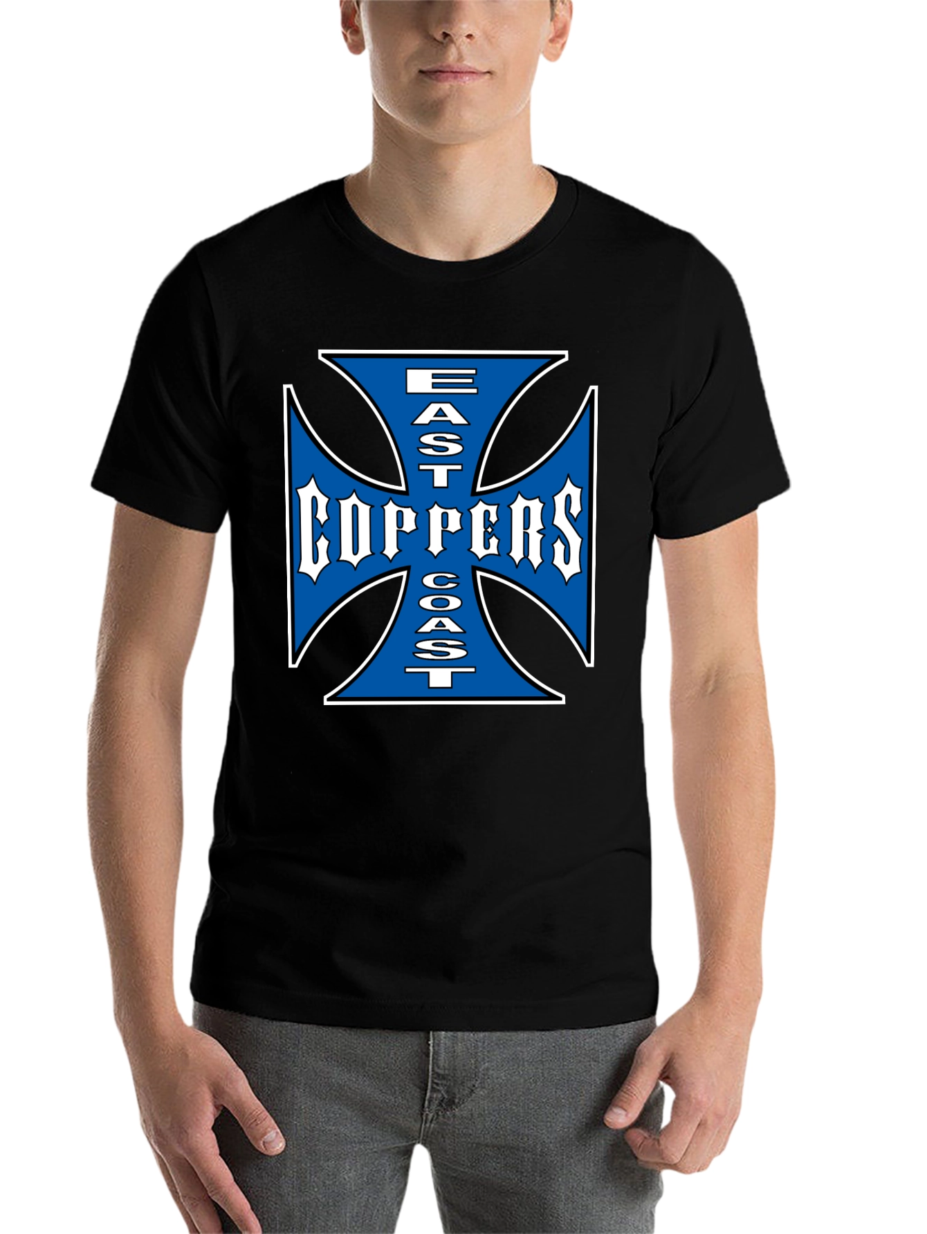 Black East Coast Choppers Graphic Tee - Black Cotton T-Shirt view 7