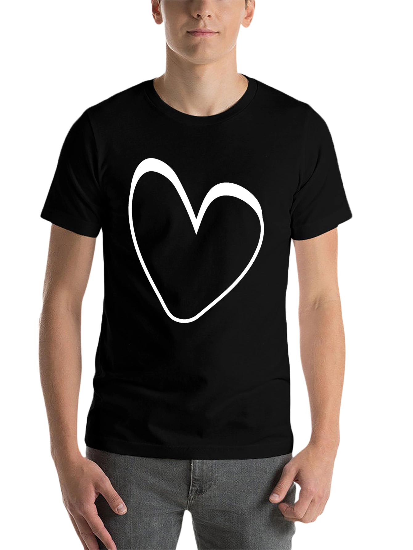 Black Heart Graphic Black T-Shirt view 7