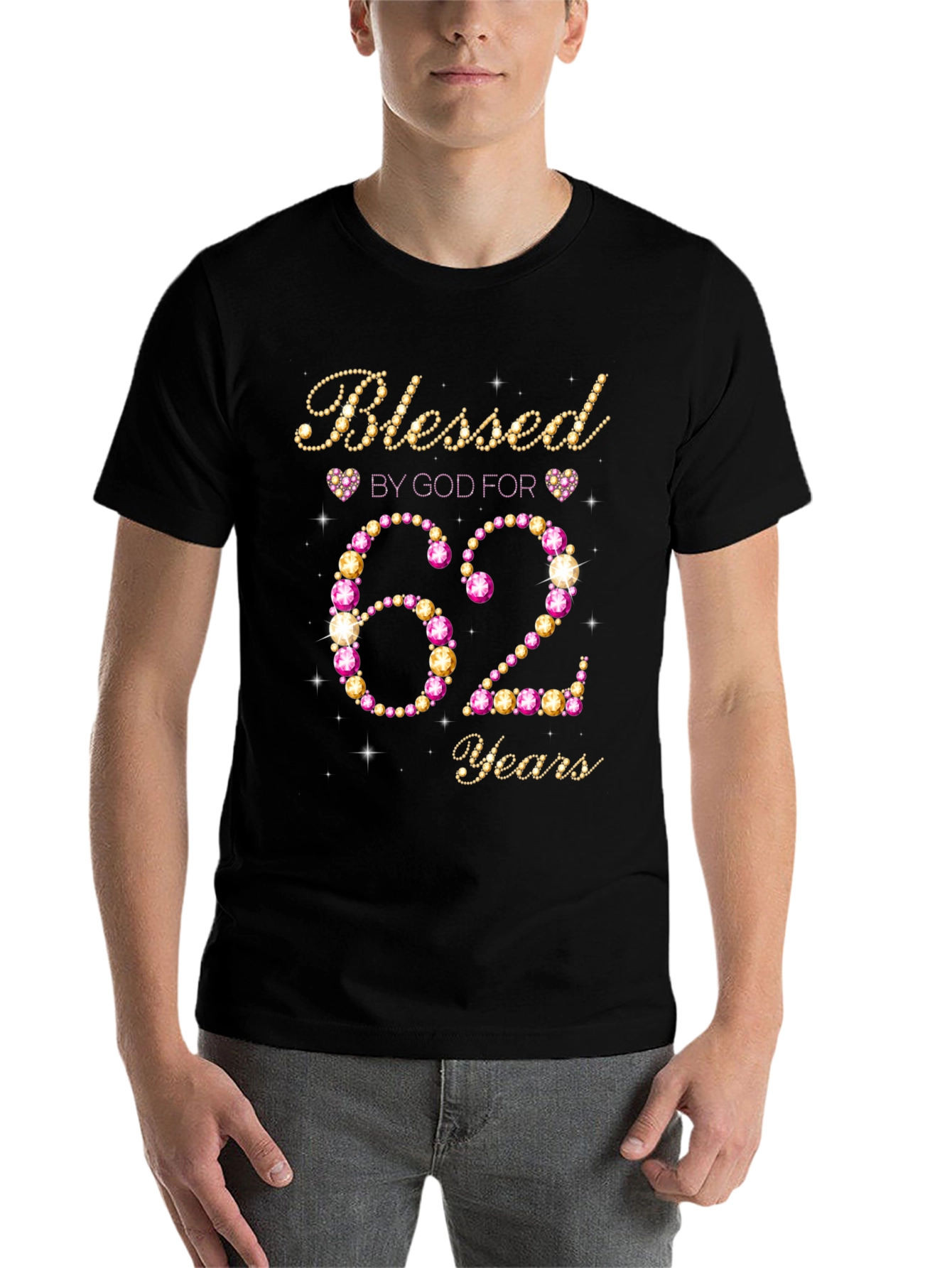 Blessed By God 62 Years Birthday T-Shirt - 7