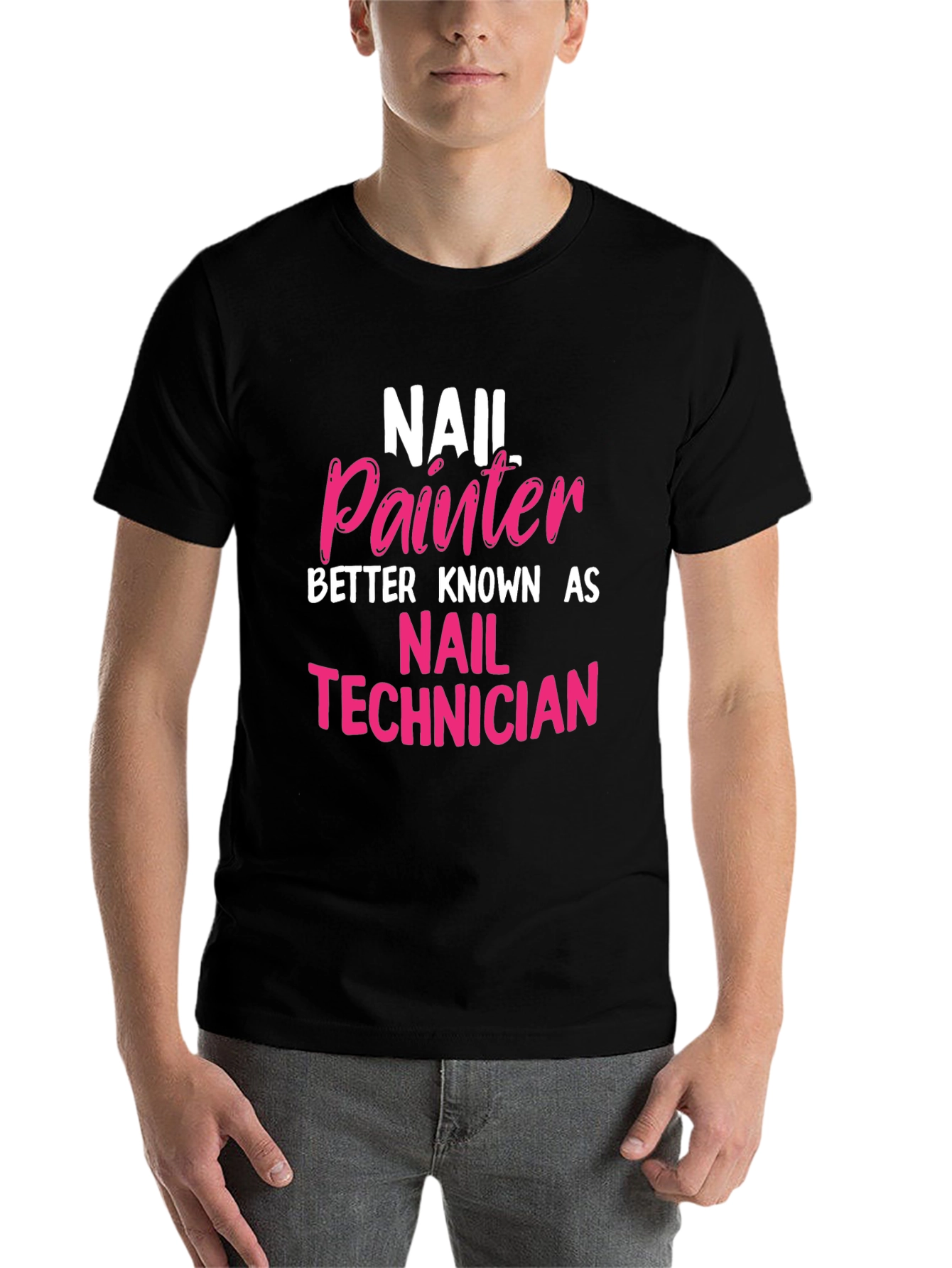 Black Nail Painter Technician T-Shirt - Perfect Gift! view 7