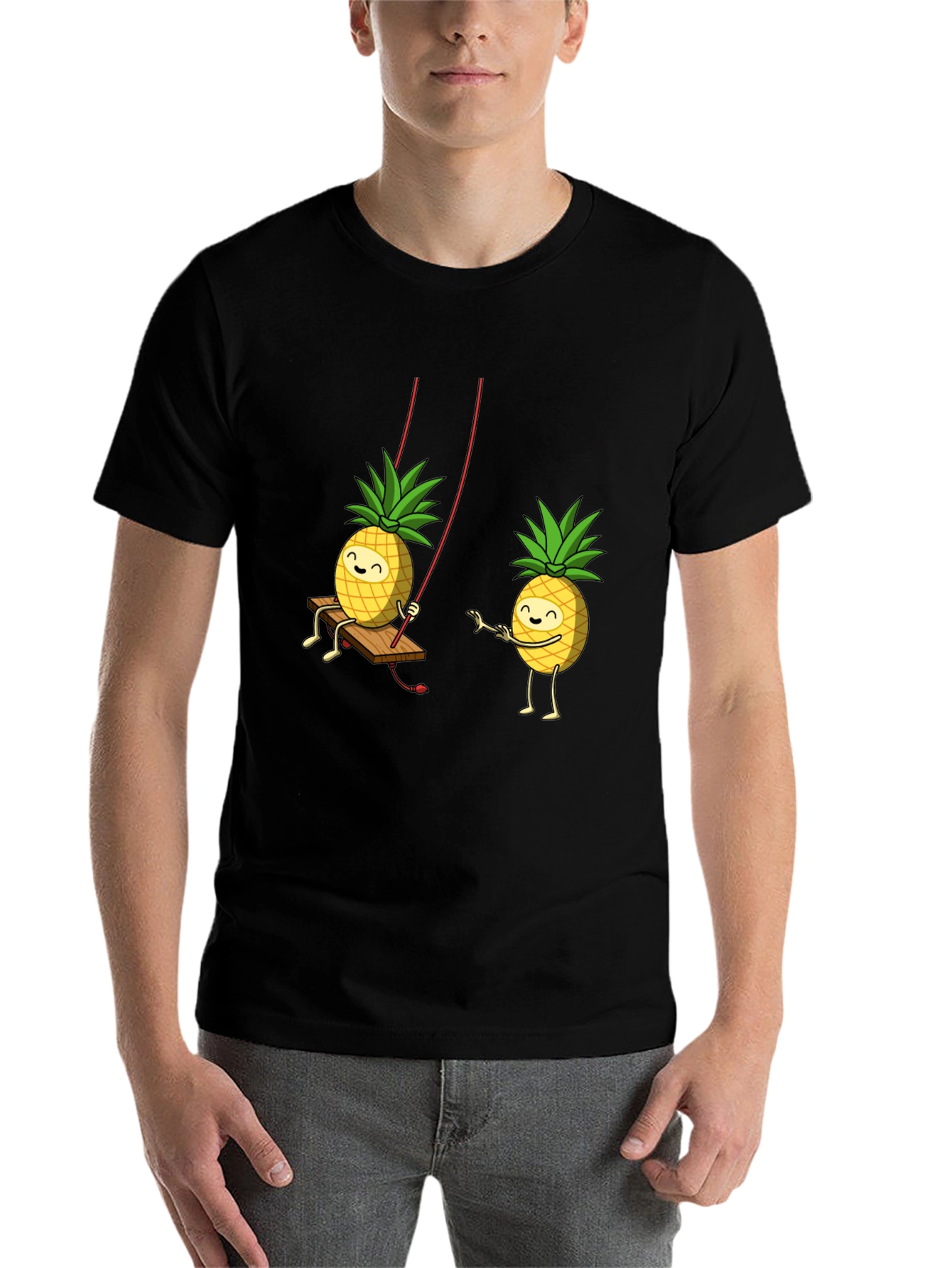 Black Pineapple Pals Black Graphic Tee view 7