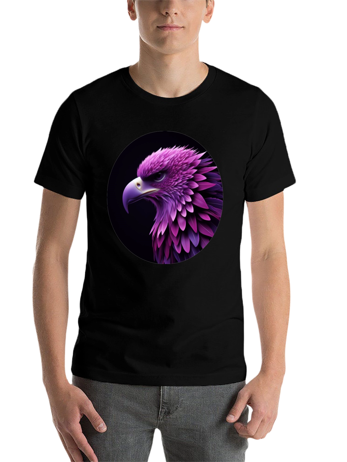 Black Eagle Graphic Black T-Shirt view 7