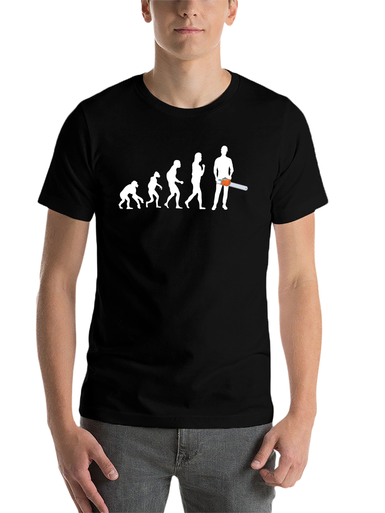 Black Evolution Chainsaw T-Shirt - Black view 7