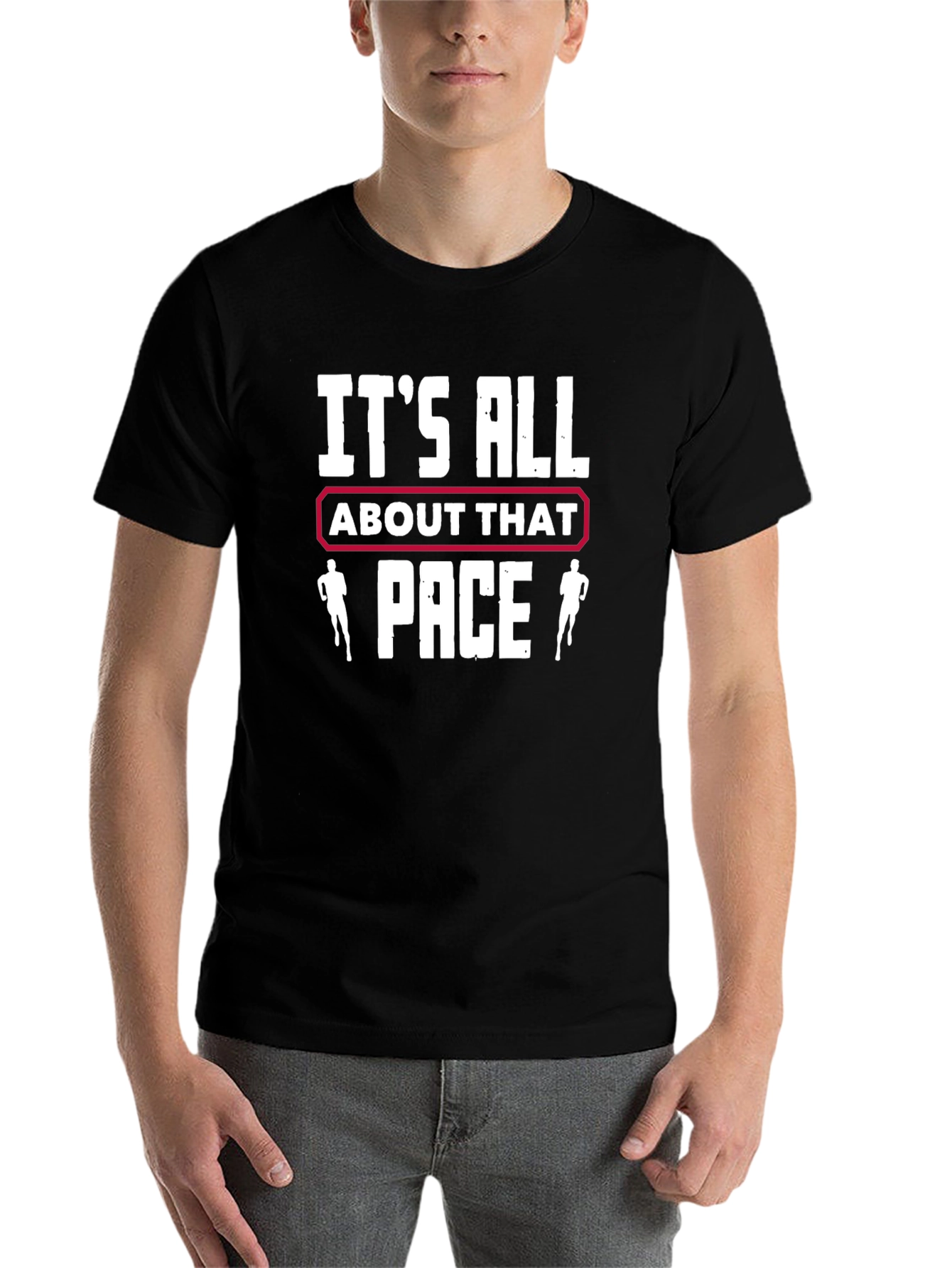 Black It's All About That Pace Running T-Shirt view 7