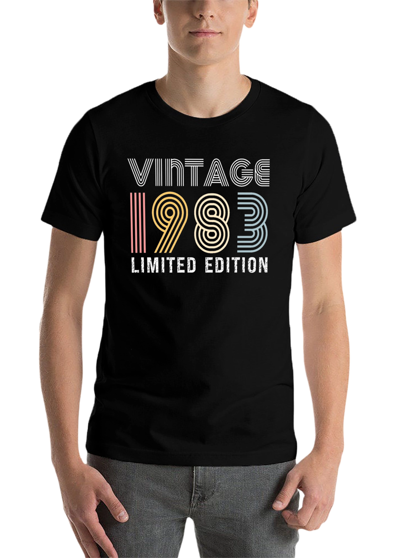 Black Vintage 1983 Limited Edition Graphic T-Shirt view 7