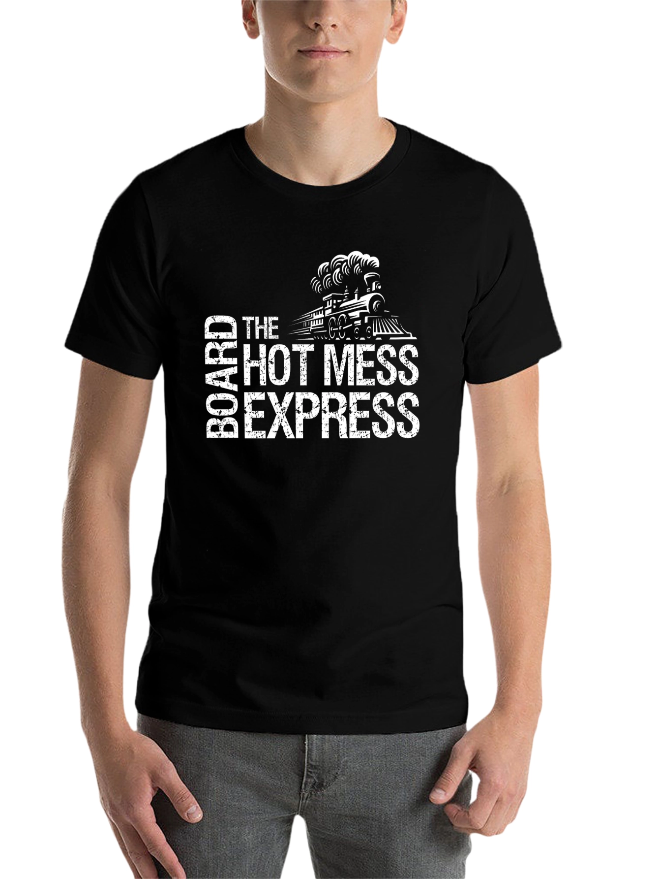 Black Hot Mess Express Train Graphic T-Shirt view 7