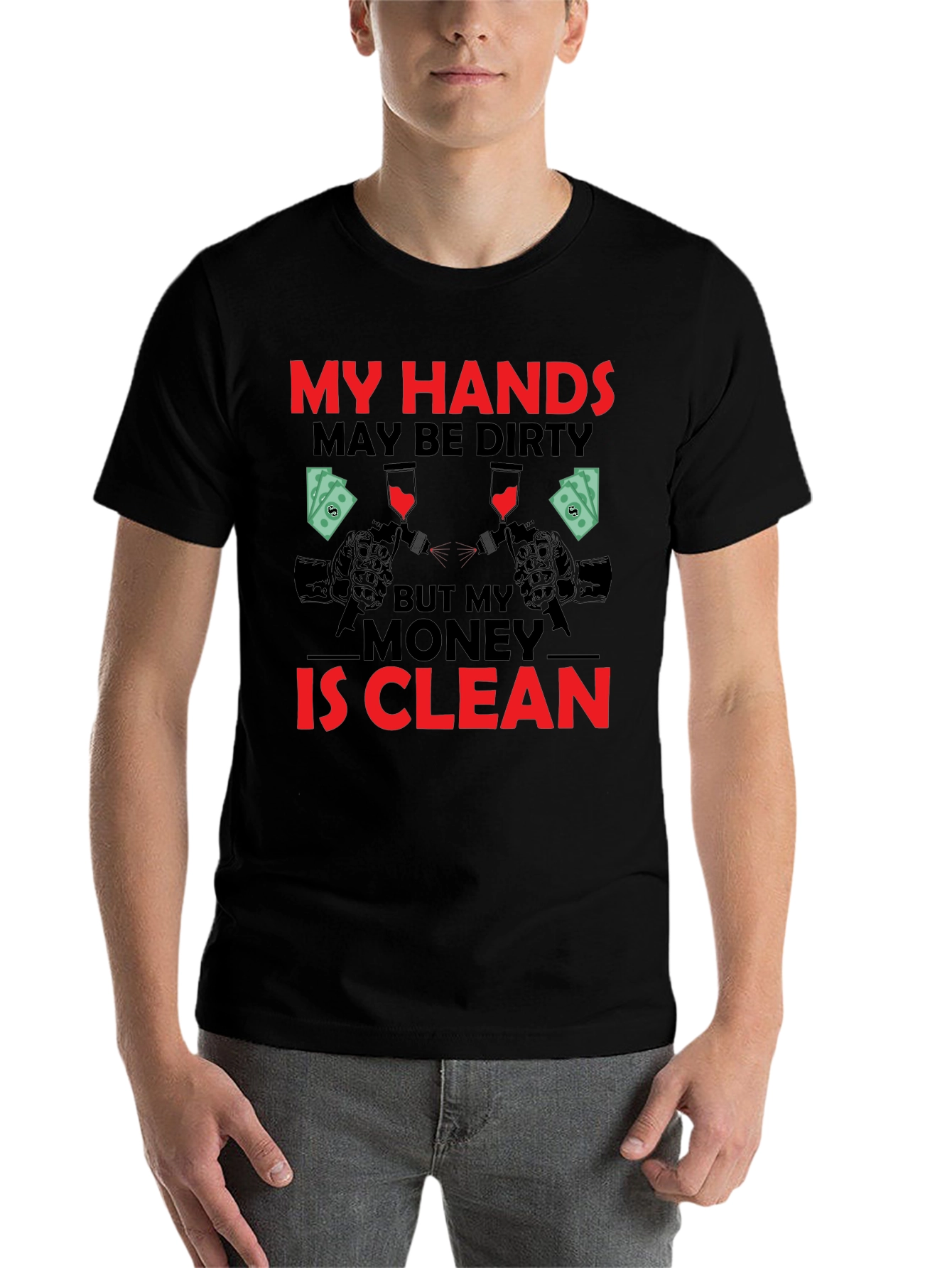 Black My Hands May Be Dirty T-Shirt view 7