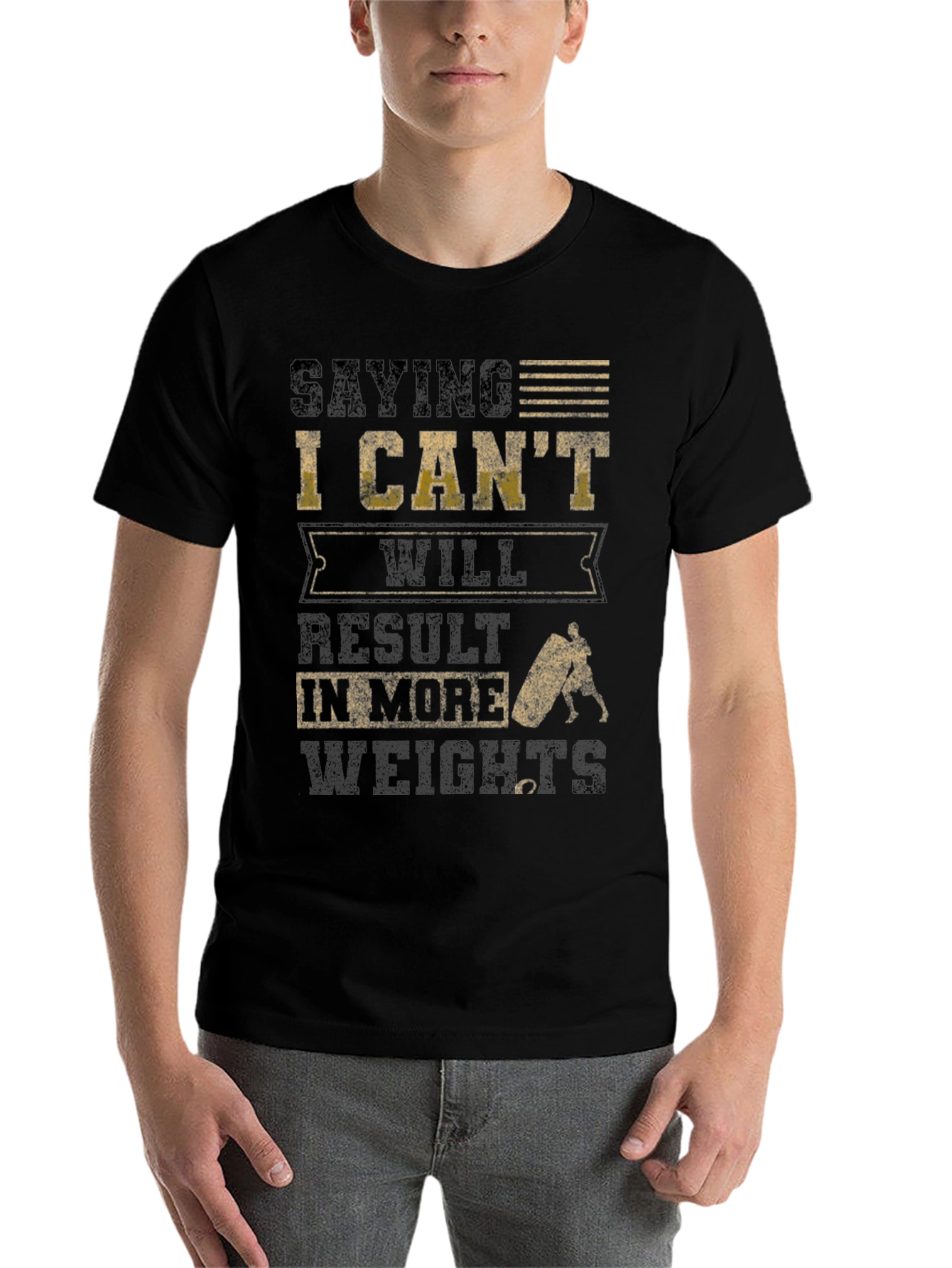 Black Saying I Can't T-Shirt view 7