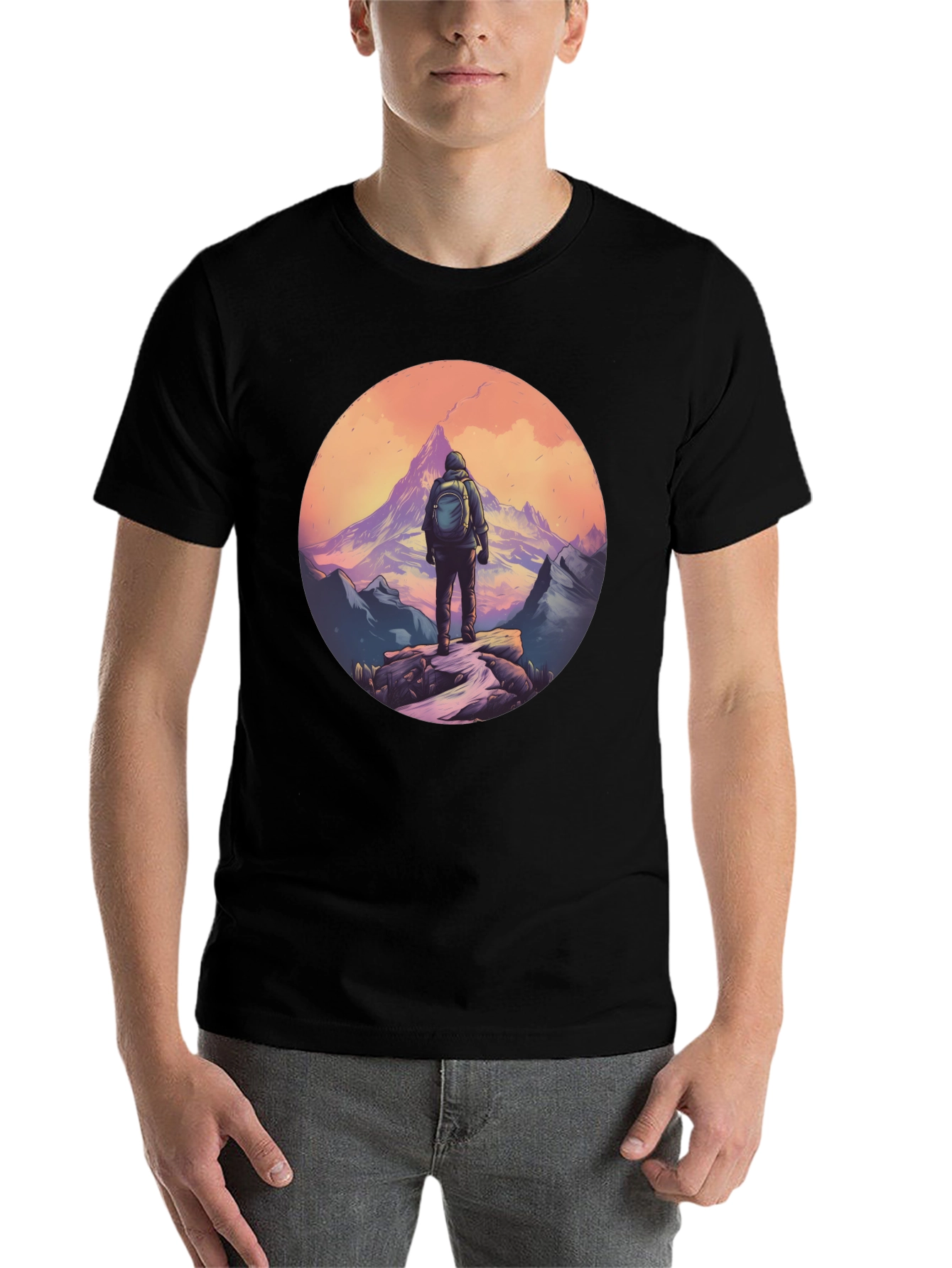 Black Mountain Hiker Graphic Tee - Adventure Awaits! view 7