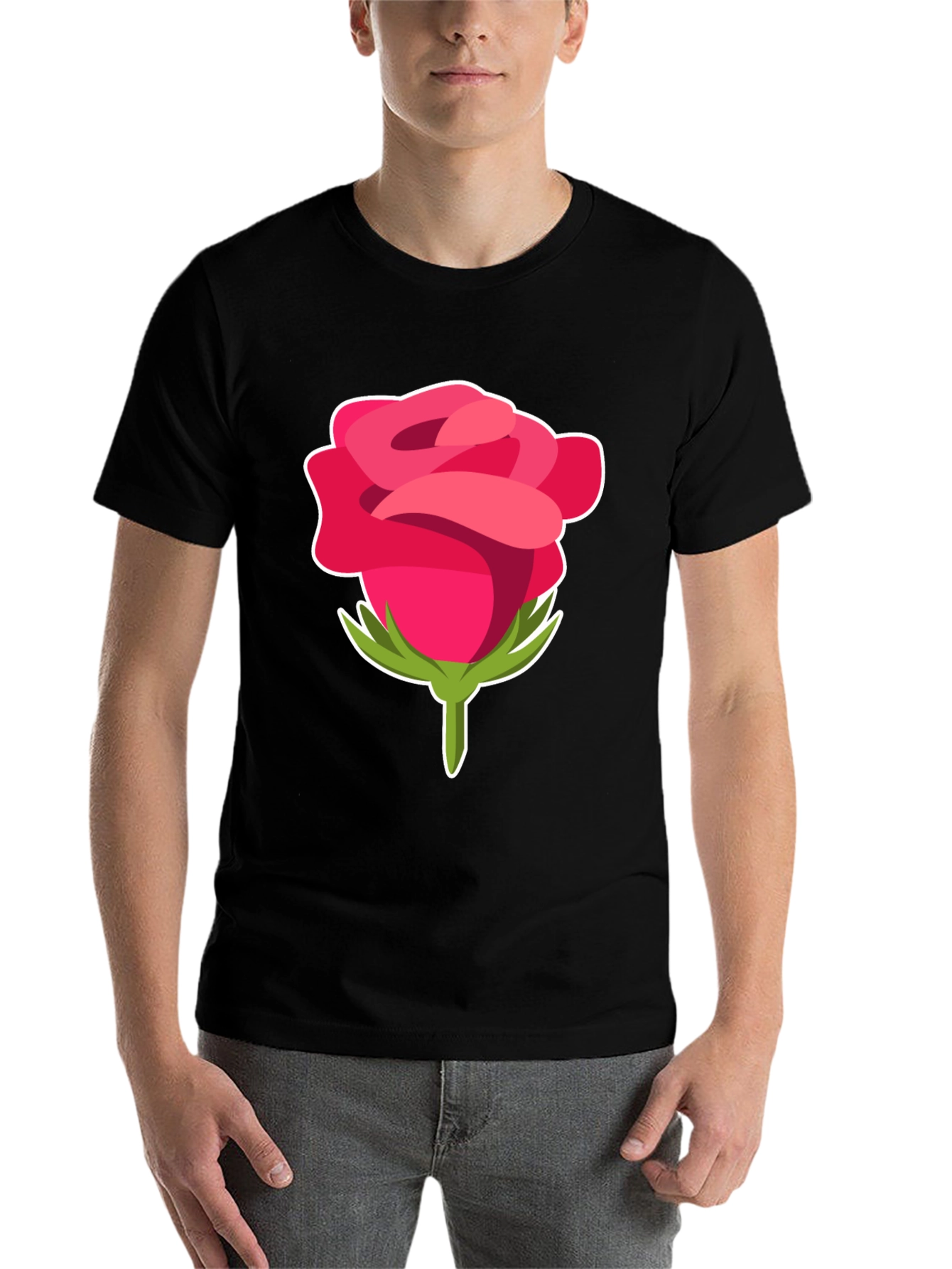 Black Rose Graphic Black T-Shirt view 7
