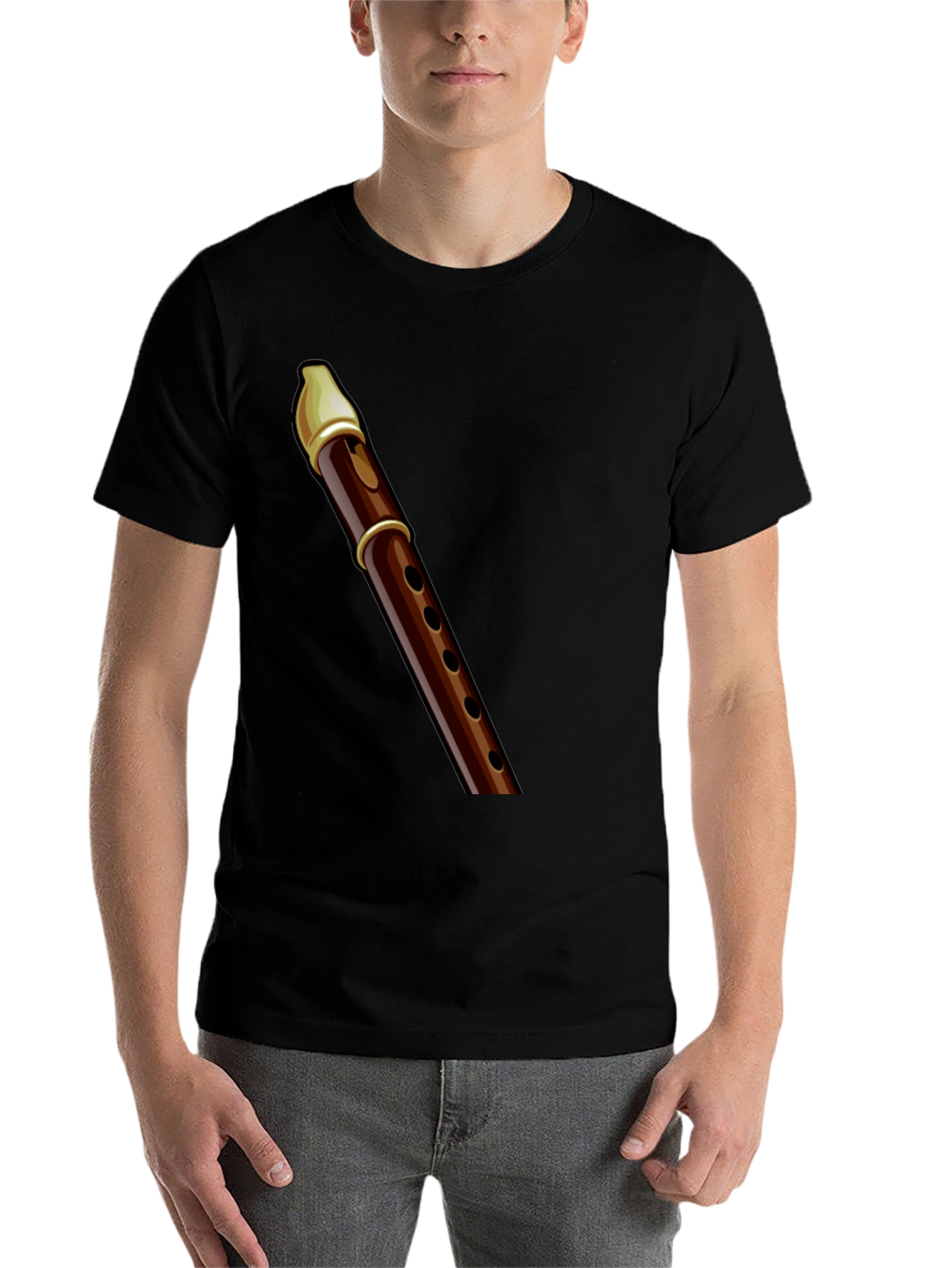 Black Flute Graphic Tee - Musician's Apparel view 7