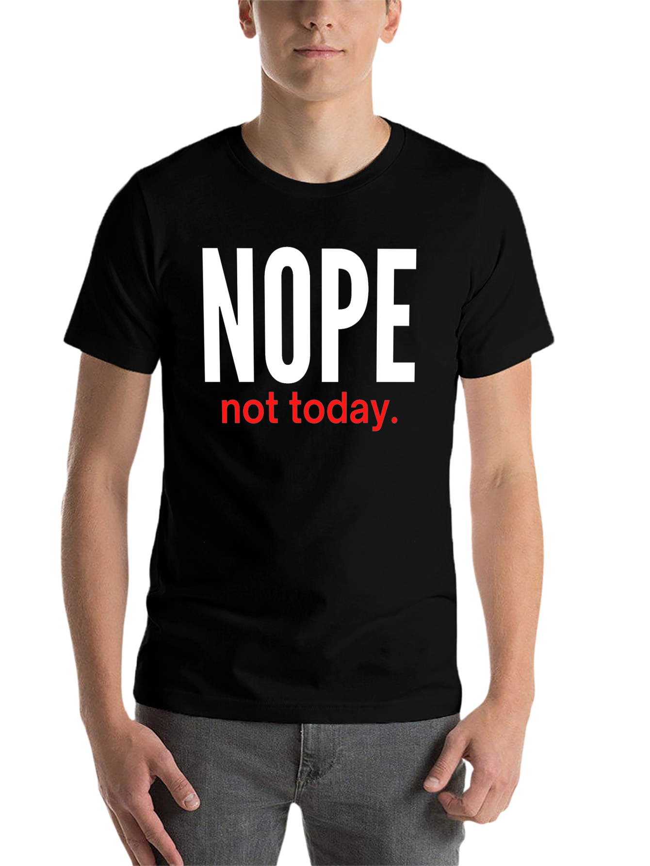 Black Nope Not Today Graphic Tee view 7