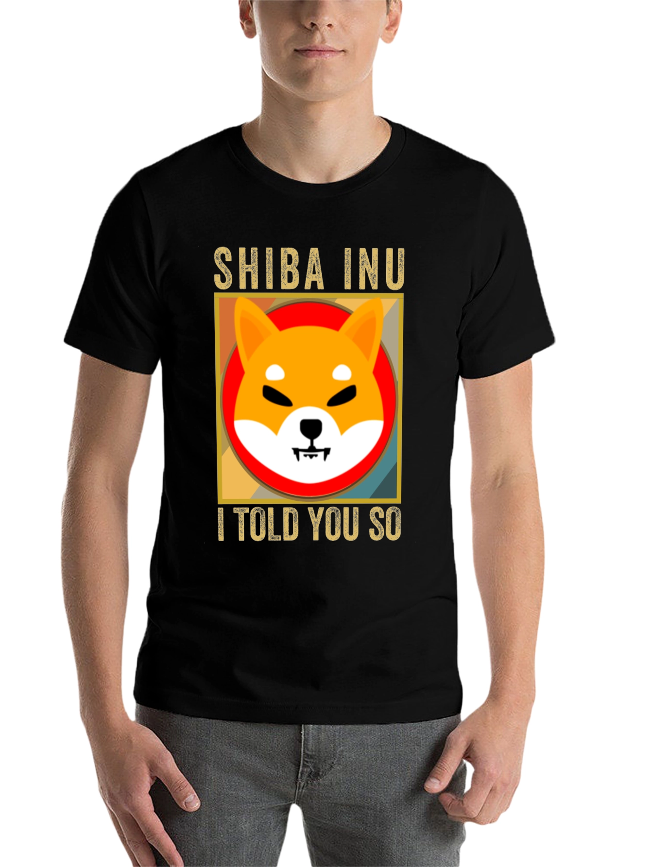 Black Shiba Inu I Told You So Black T-Shirt view 7