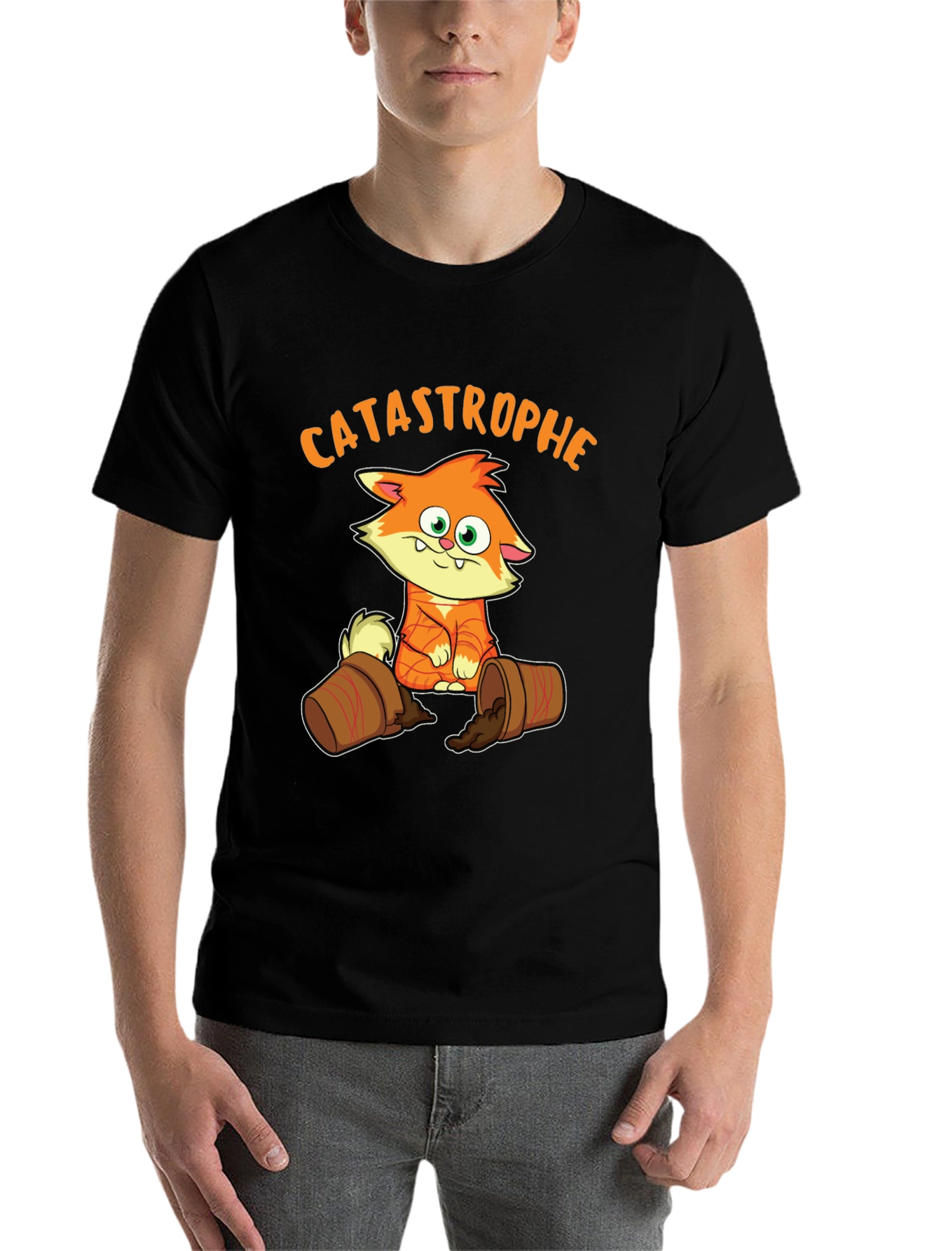 Black Catastrophe Cat T-Shirt - Mischief Maker Tee view 7
