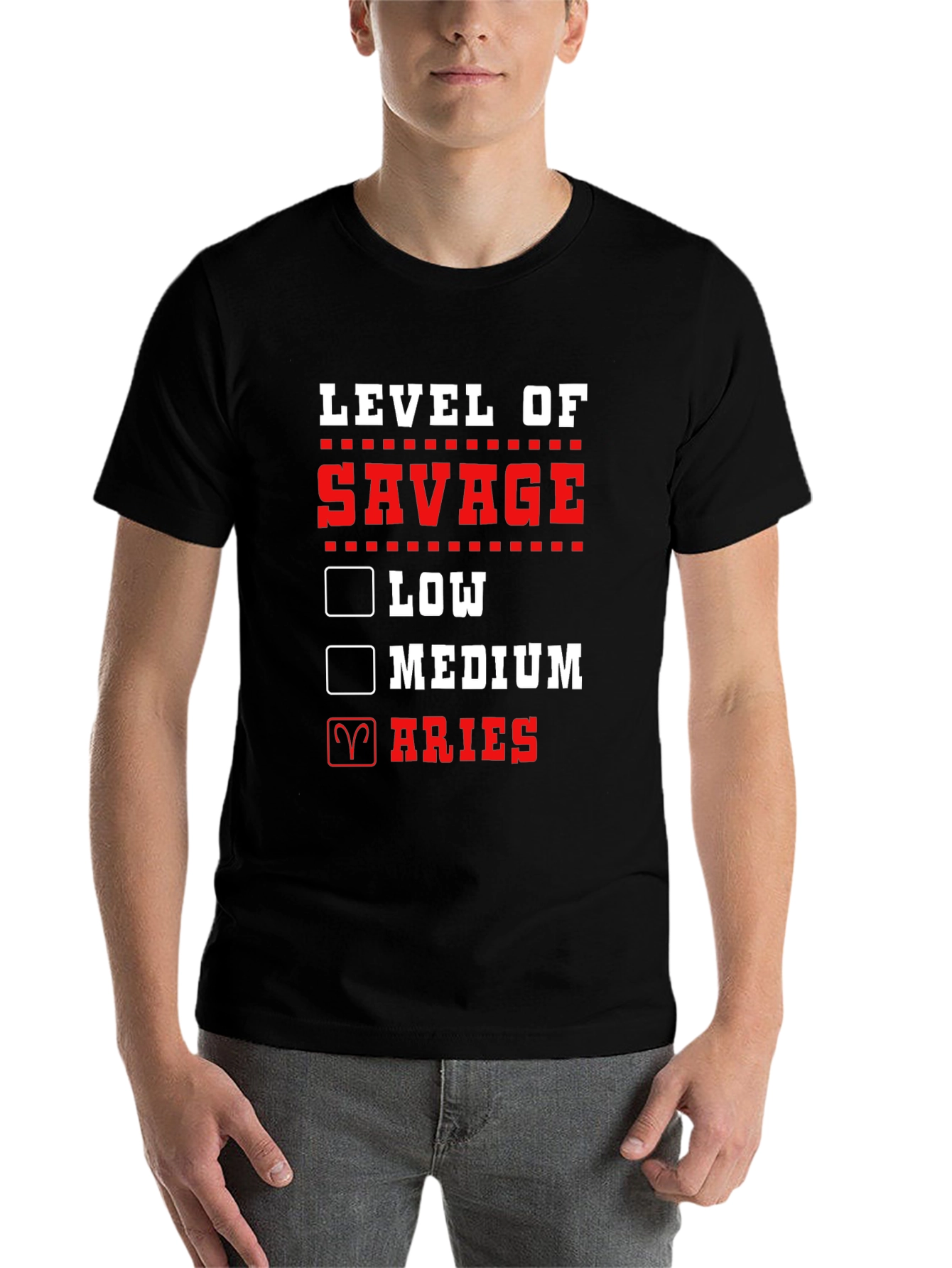 Black Level of Savage Aries T-Shirt view 7