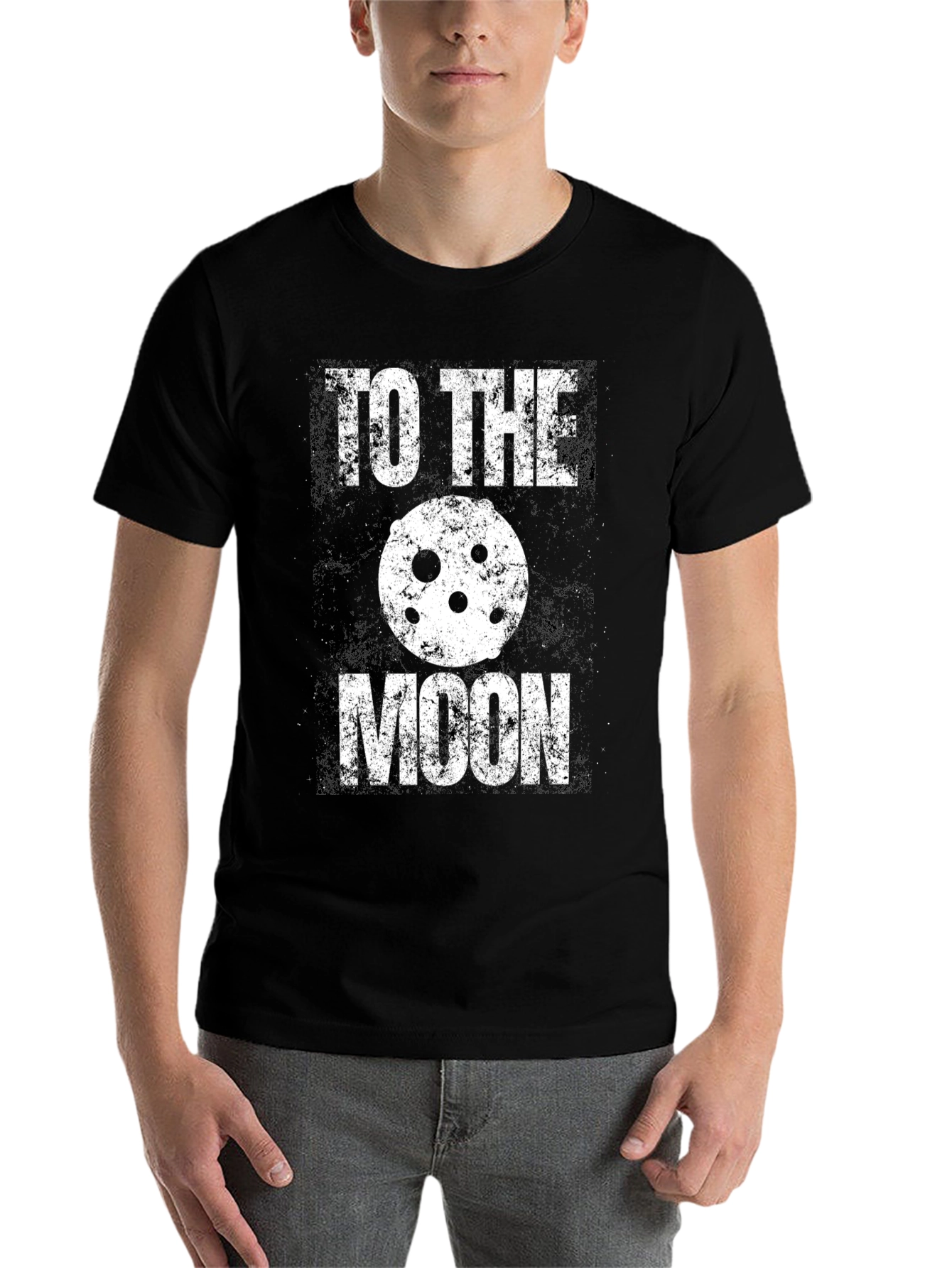 Black To The Moon Graphic Tee - Crypto Enthusiast Apparel view 7