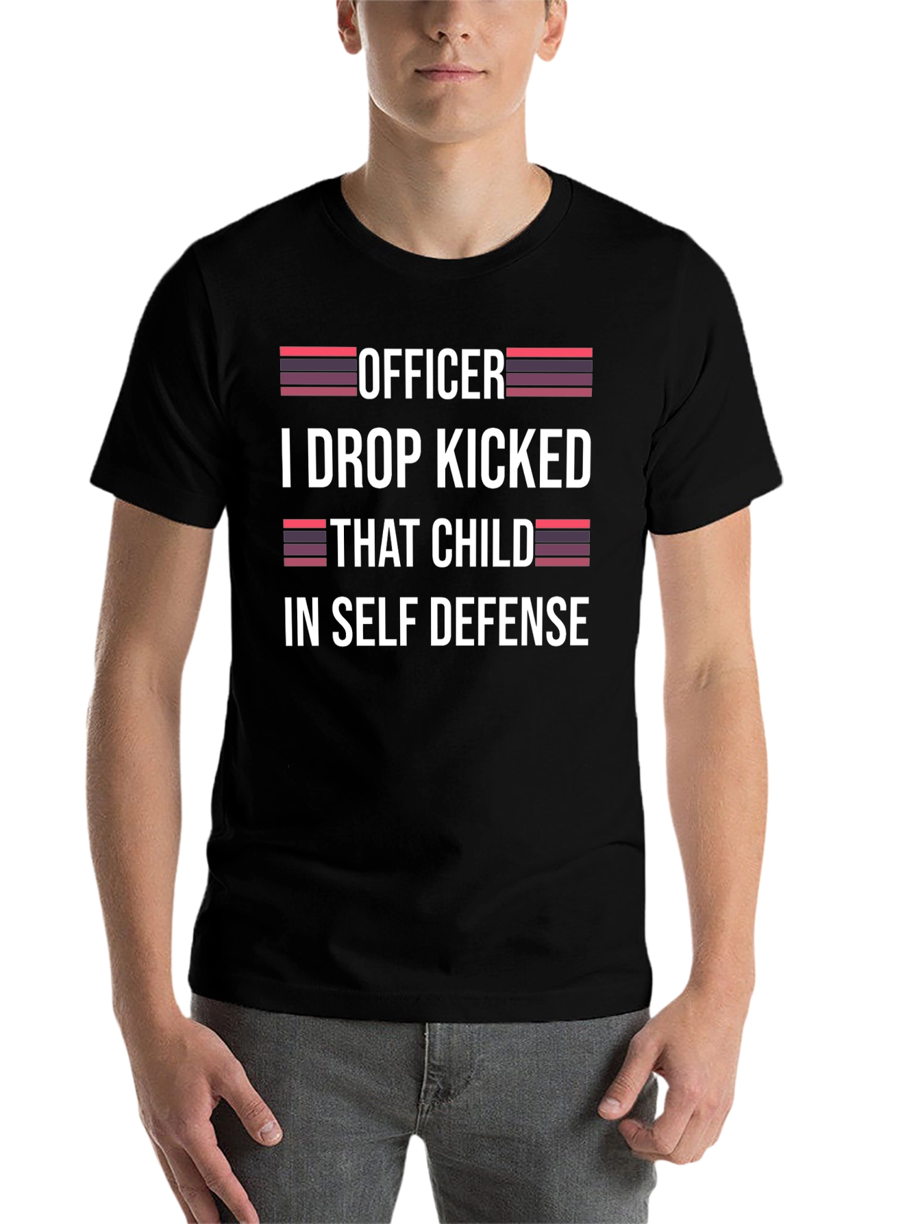 Black Officer I Drop Kicked That Child T-Shirt view 7