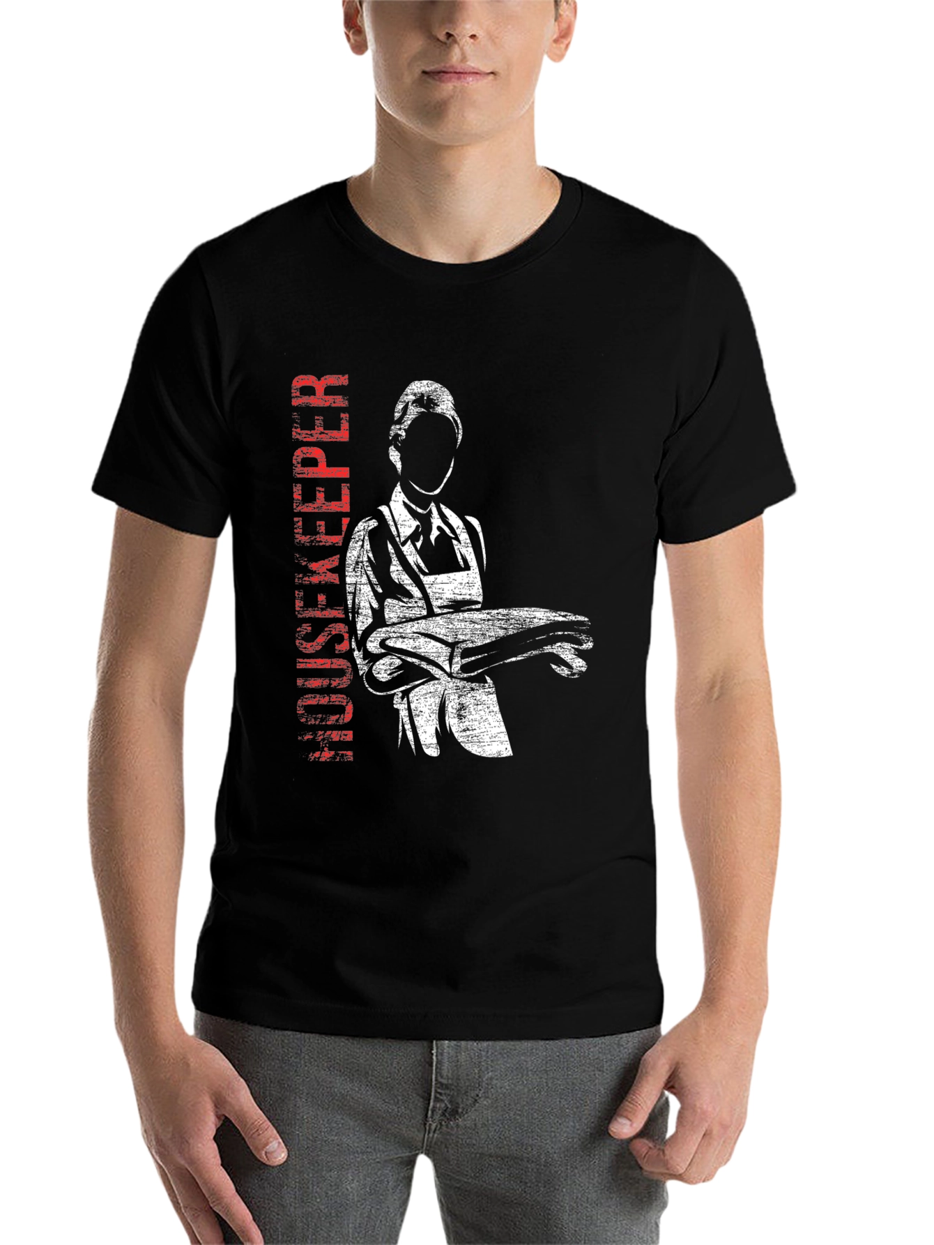 Black Housekeeper Graphic Tee - Classic Black T-Shirt view 7
