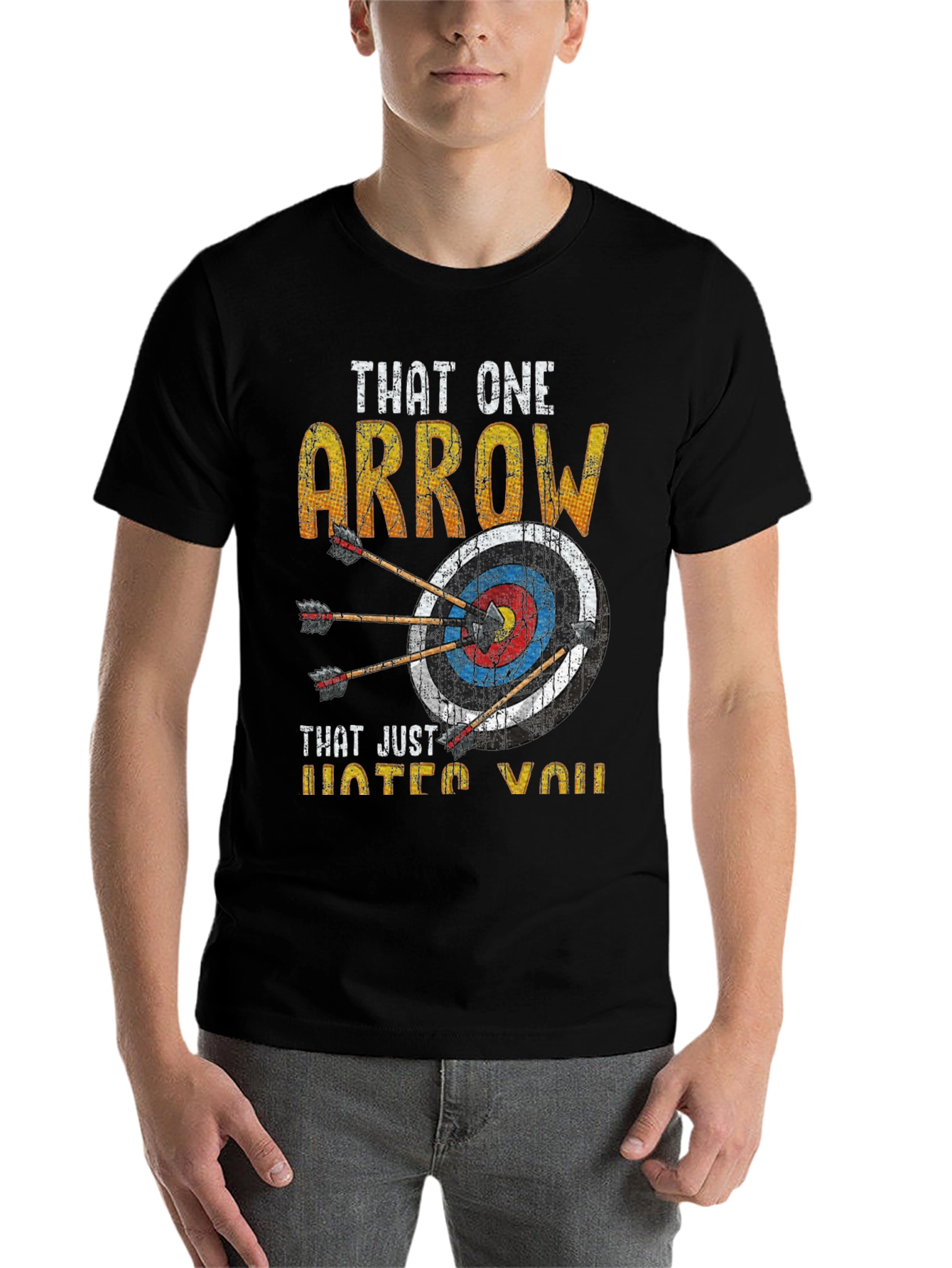Black Archery Arrow T-Shirt - Humor Target Tee view 7