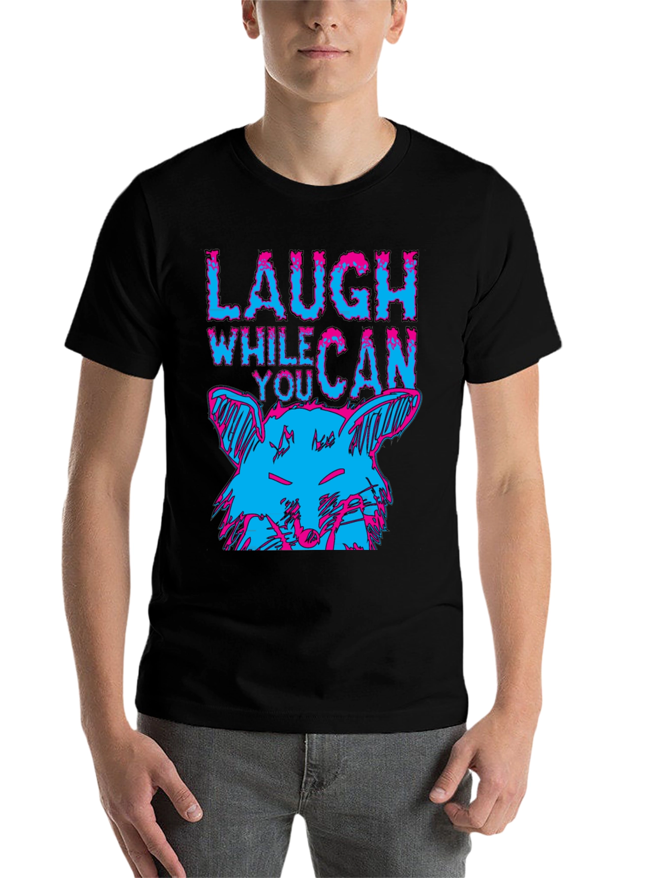 Black Laugh While You Can Graphic Tee view 7