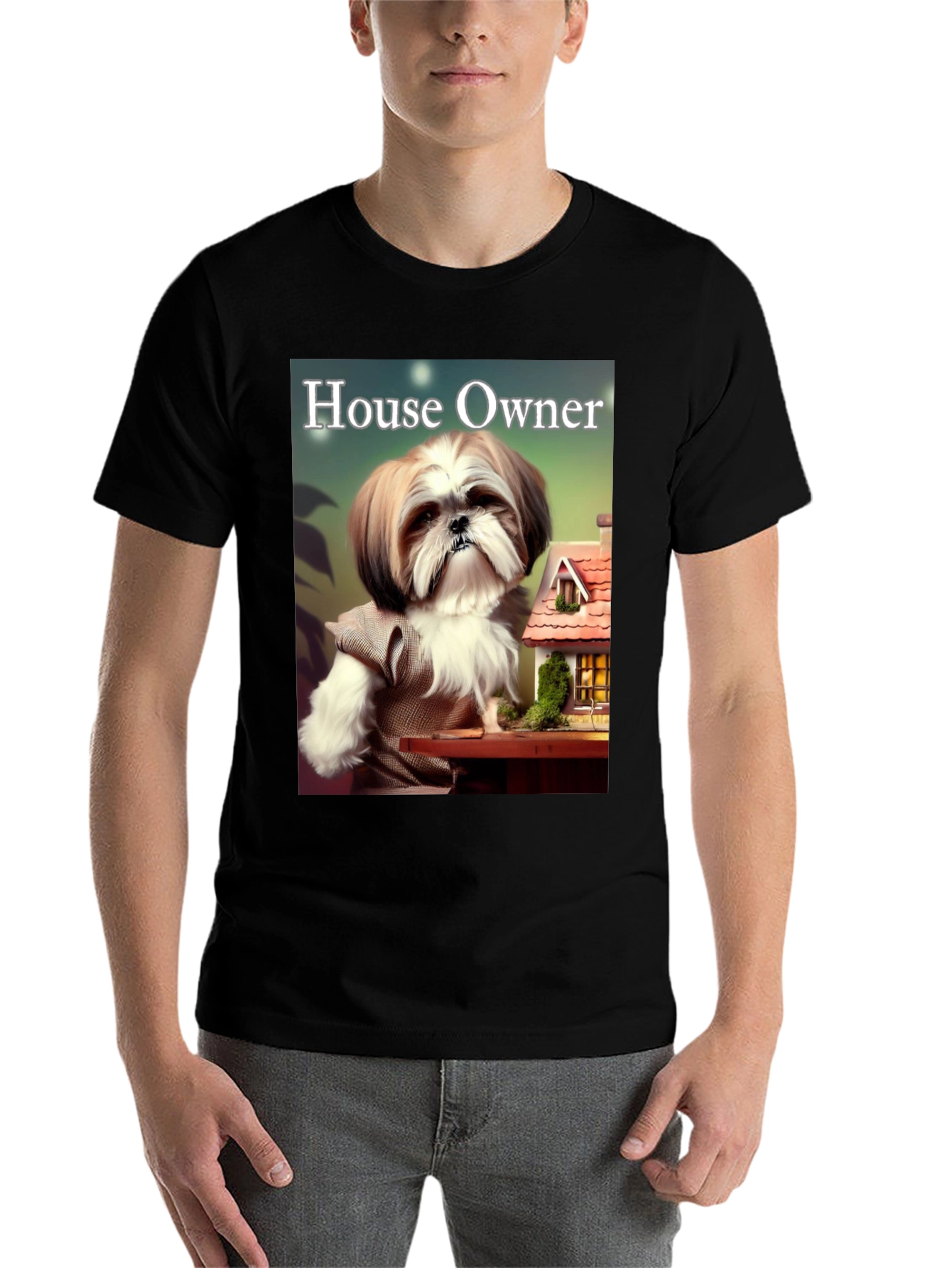 Black House Owner Dog T-Shirt view 7
