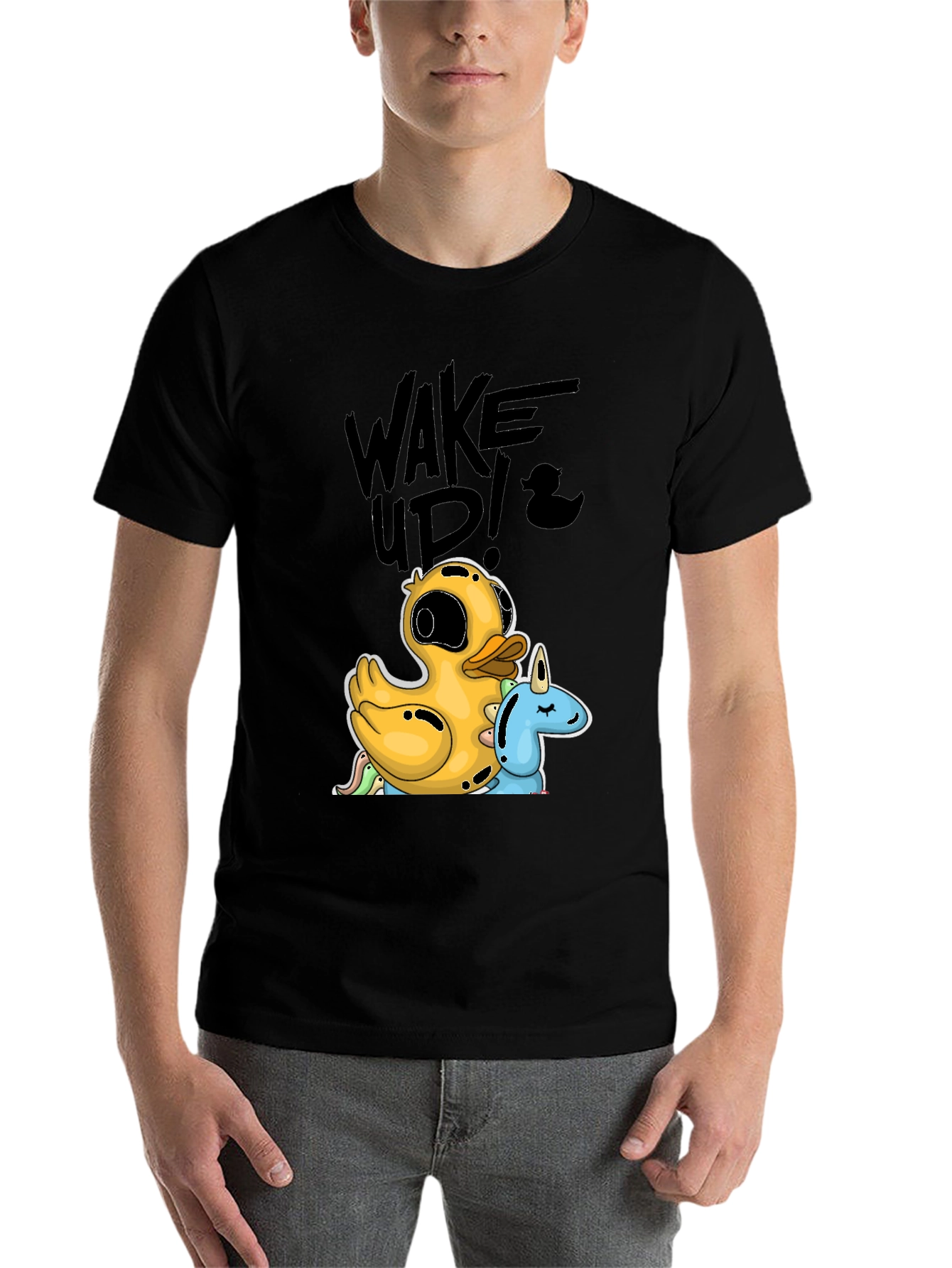 Black Duck & Unicorn Graphic Tee - Wake Up! view 7