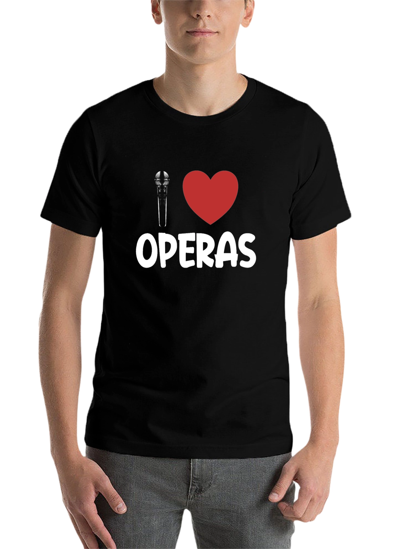 Black I Heart Operas Black T-Shirt - Music Lover Tee view 7