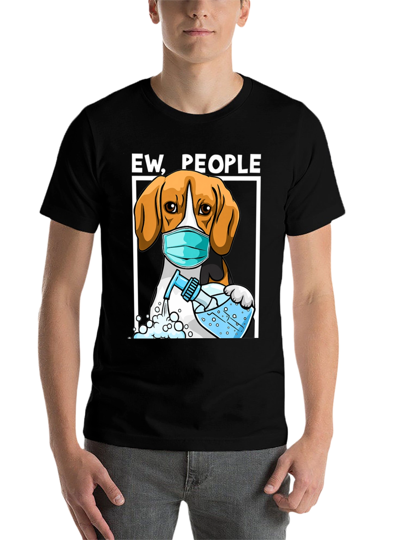 Black Ew People Dog T-Shirt view 7