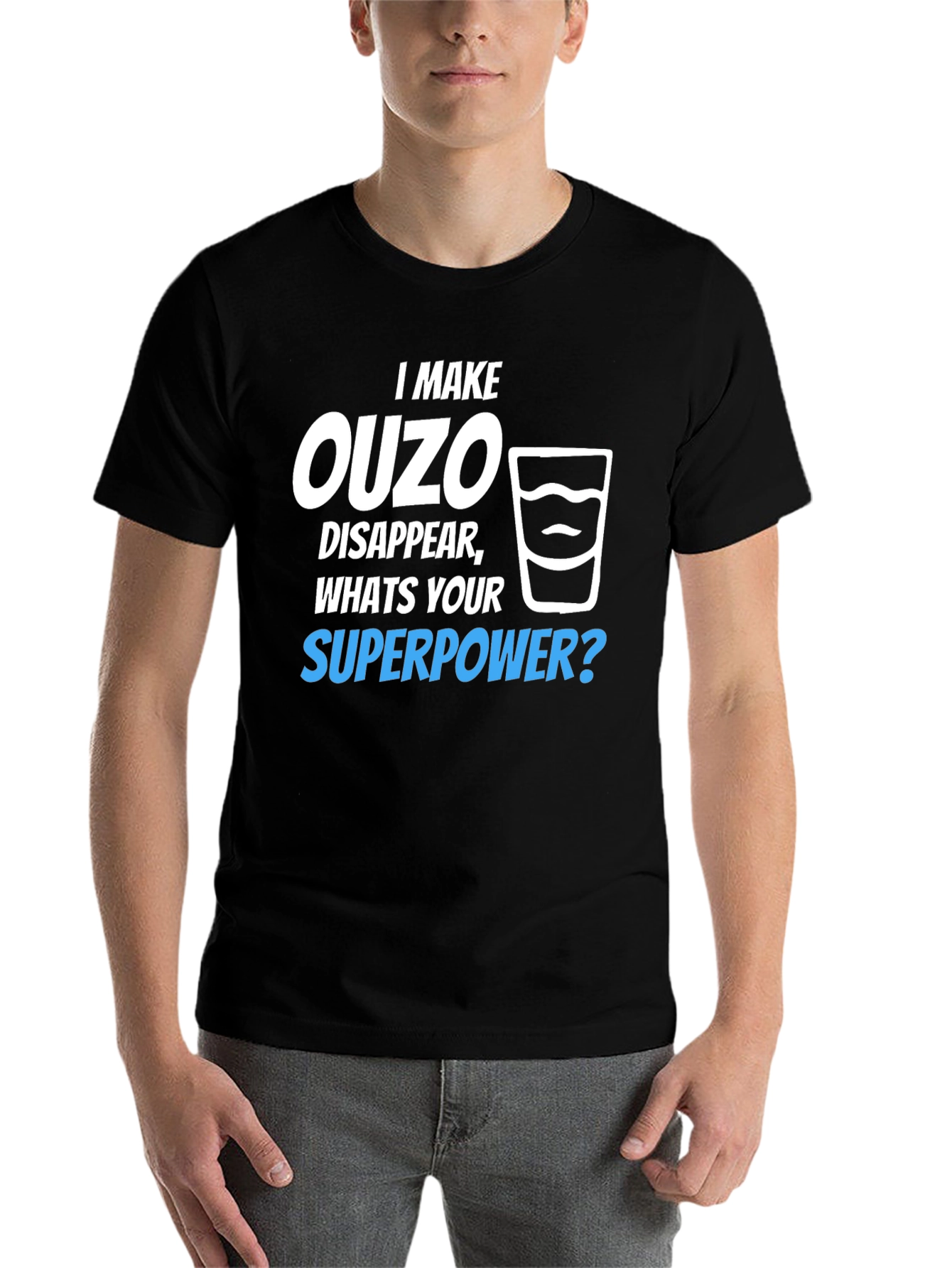 Ouzo Superpower T-Shirt - Funny Novelty Tee - 7