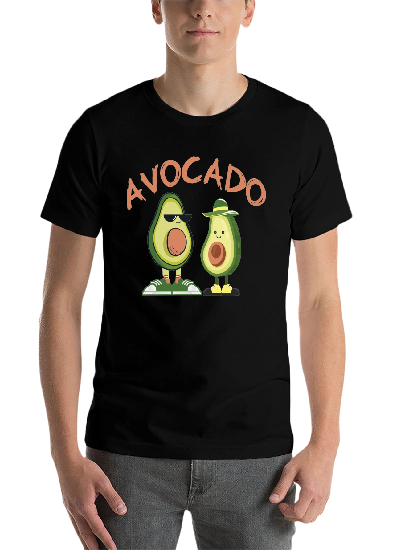 Black Avocado Graphic T-Shirt - Cool & Fun Design view 7