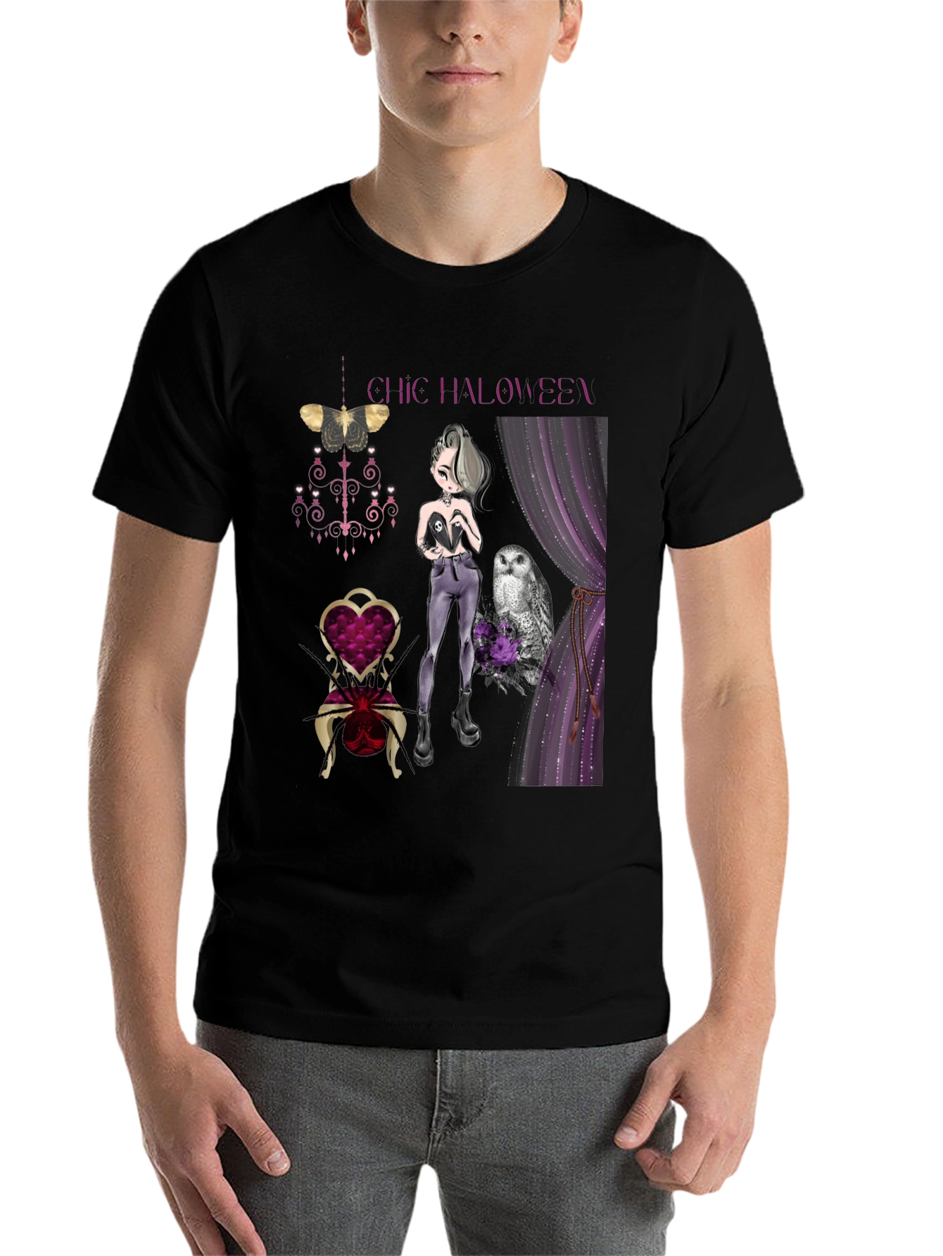 Black Chic Halloween Graphic Tee view 7