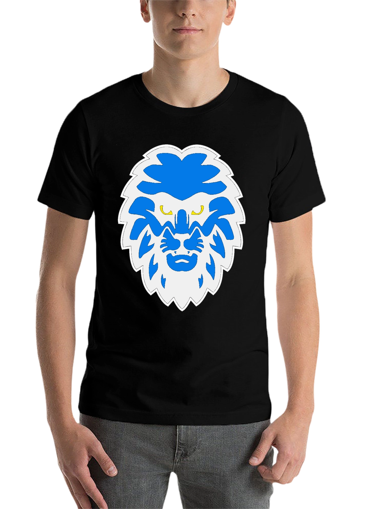 Black Lion Graphic Black T-Shirt view 7