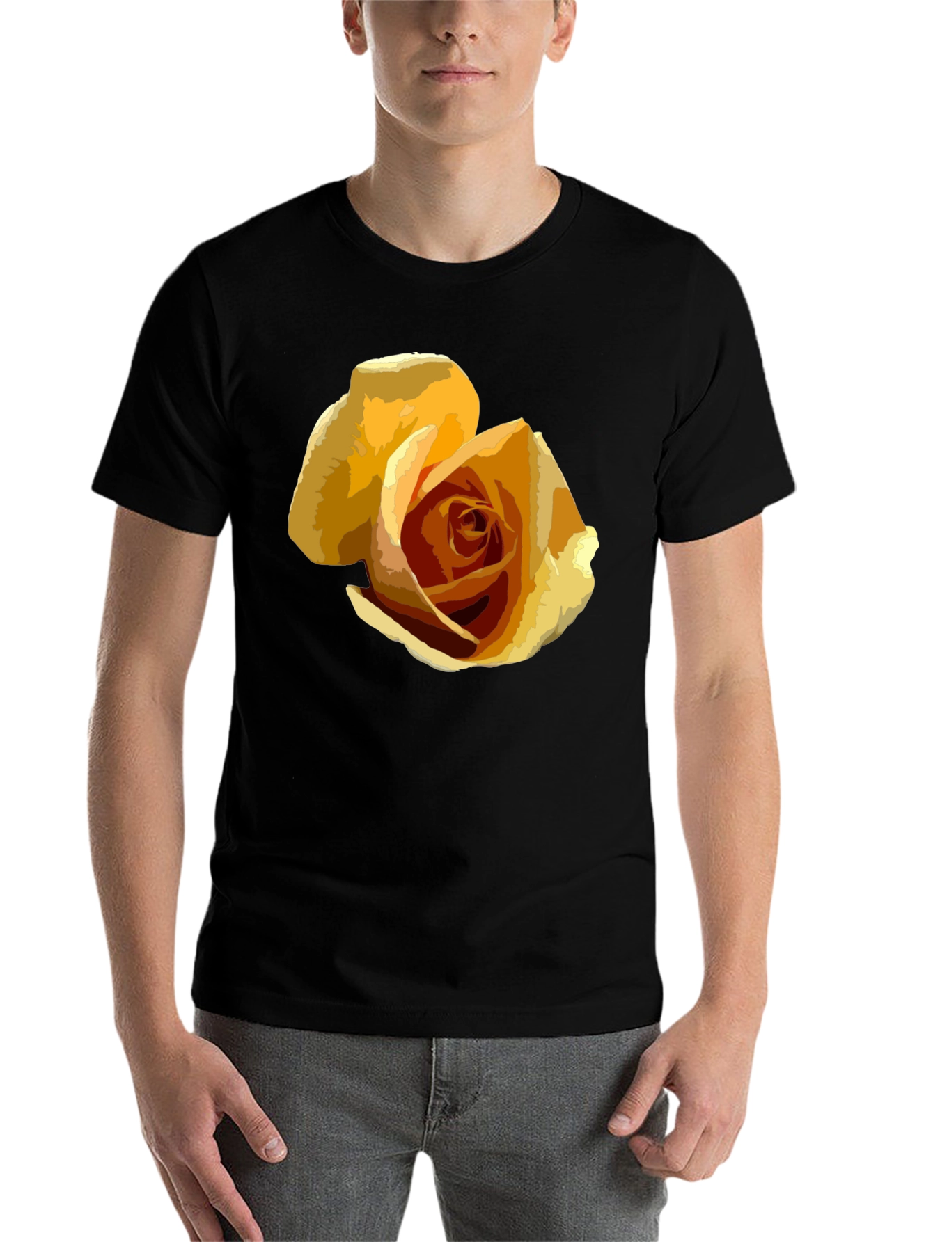 Black Rose Graphic T-Shirt - Modern Artistic Tee view 7