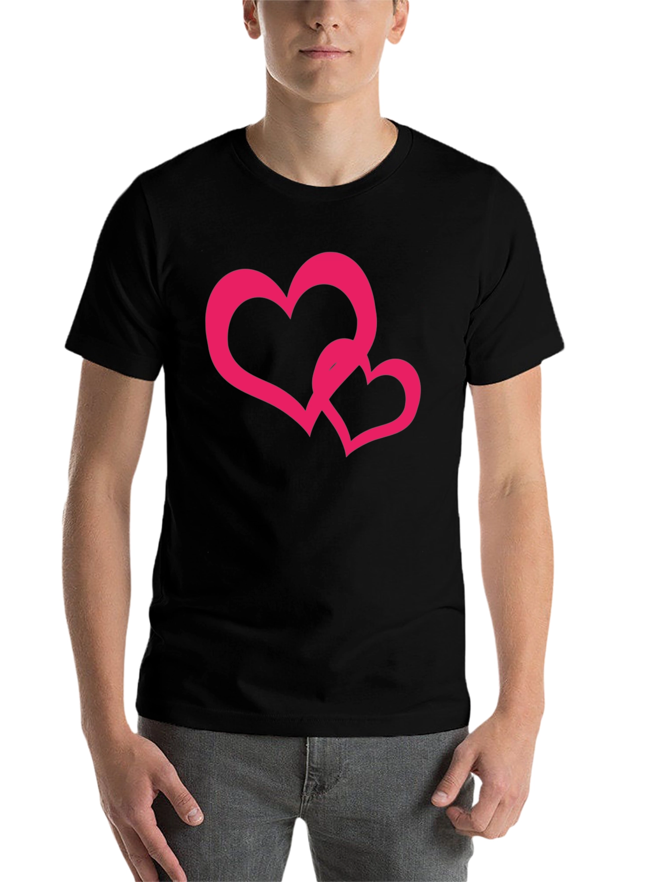 Black Heart Graphic Black Tee - Stylish Casual Wear view 7