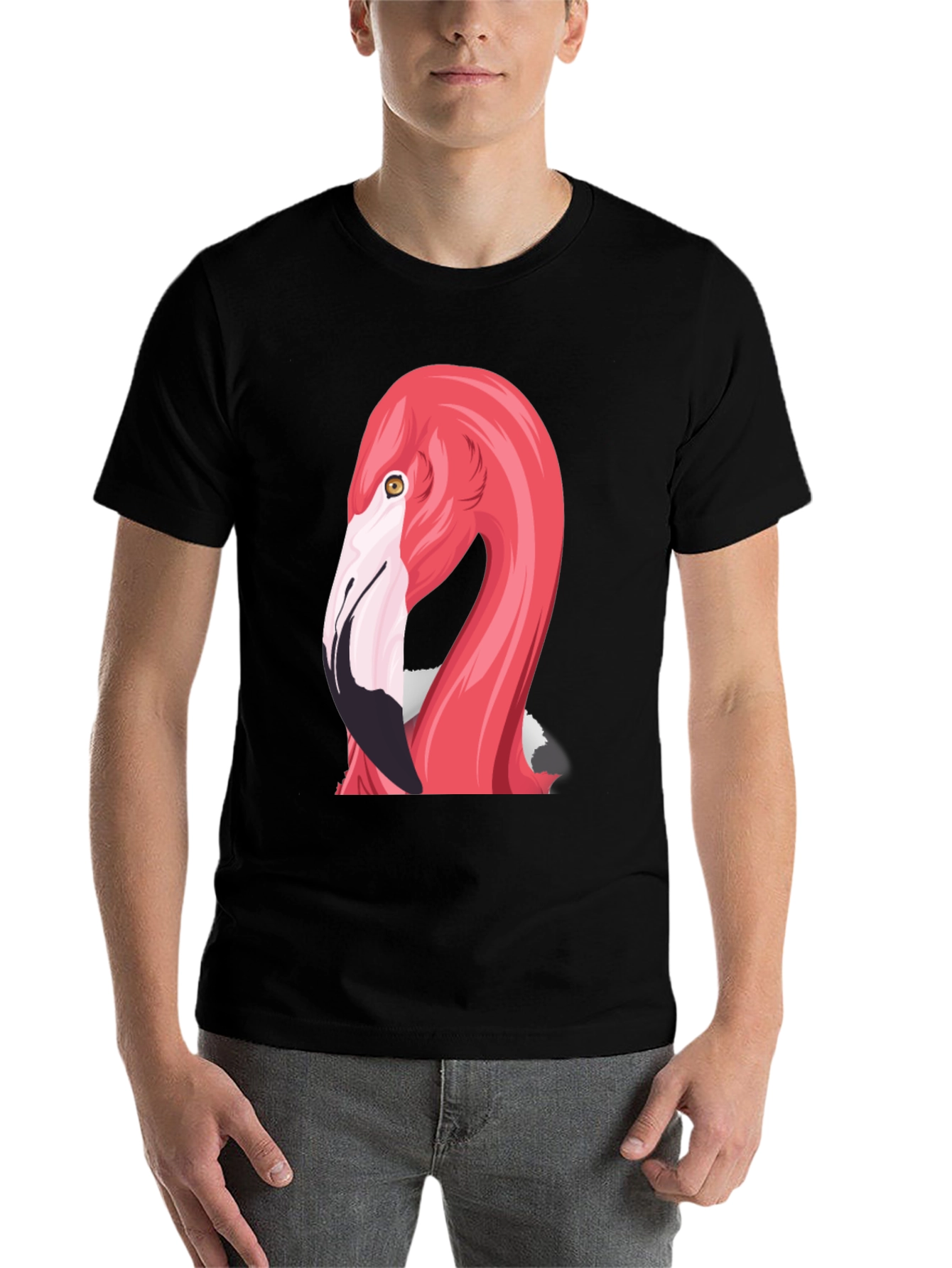 Black Flamingo Graphic Tee - Stylish & Unique Design view 7