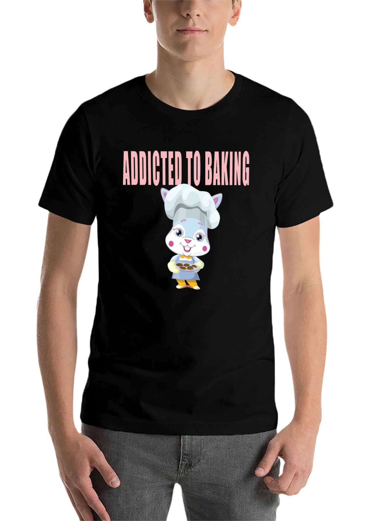 Black Addicted to Baking Unisex T-Shirt  view 7
