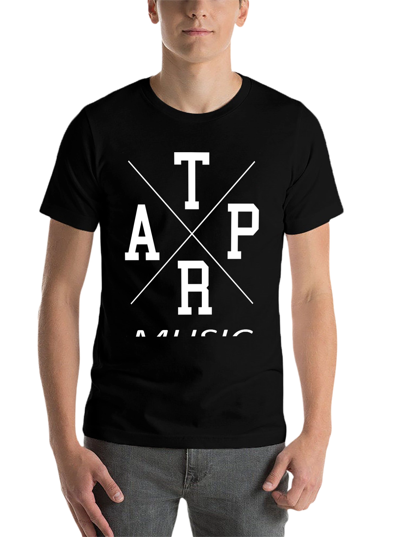 Black TAPR Music Graphic Tee - Men's Black T-Shirt view 7
