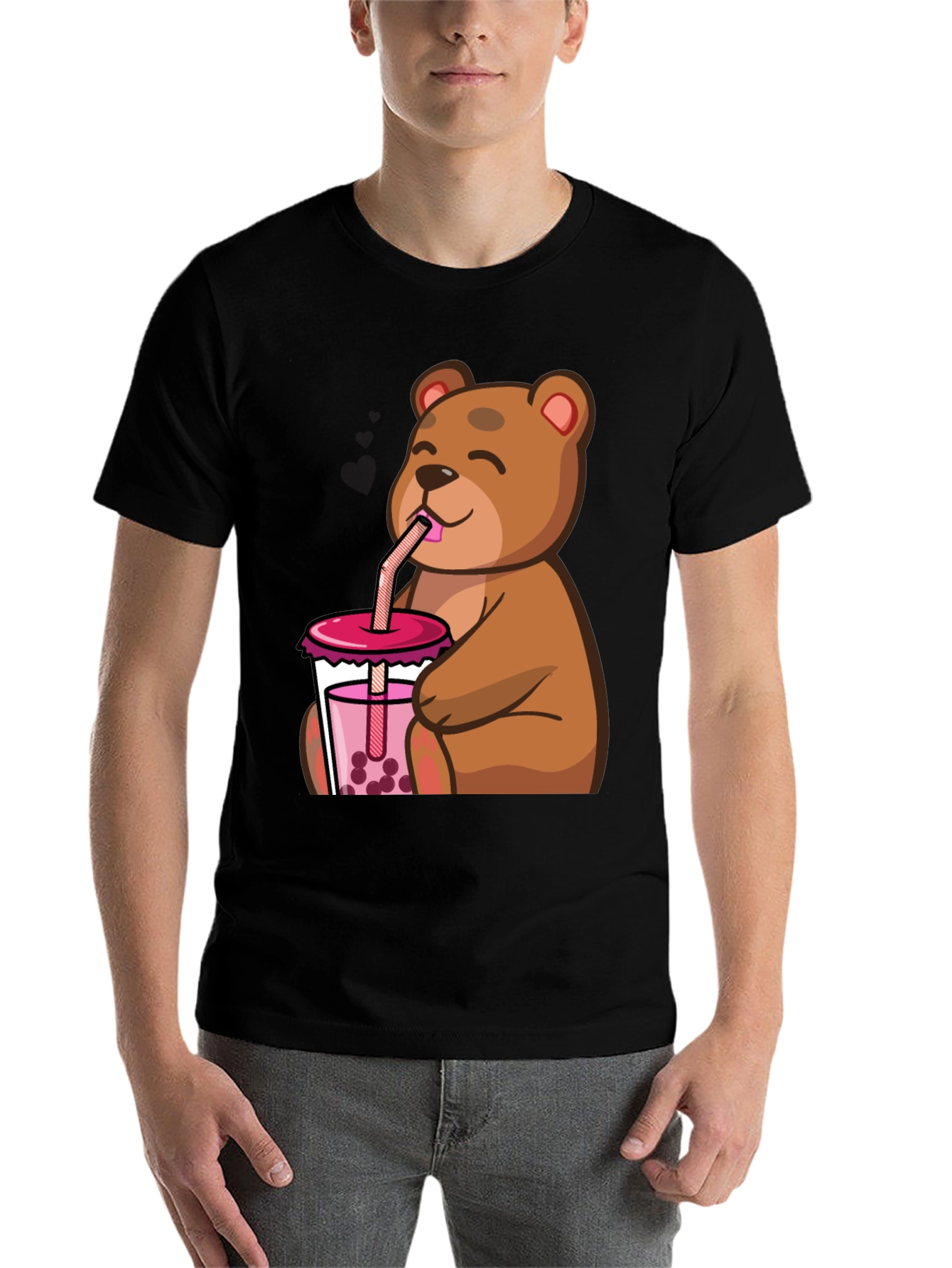 Black Bear Boba Bubble Tea T-Shirt view 7