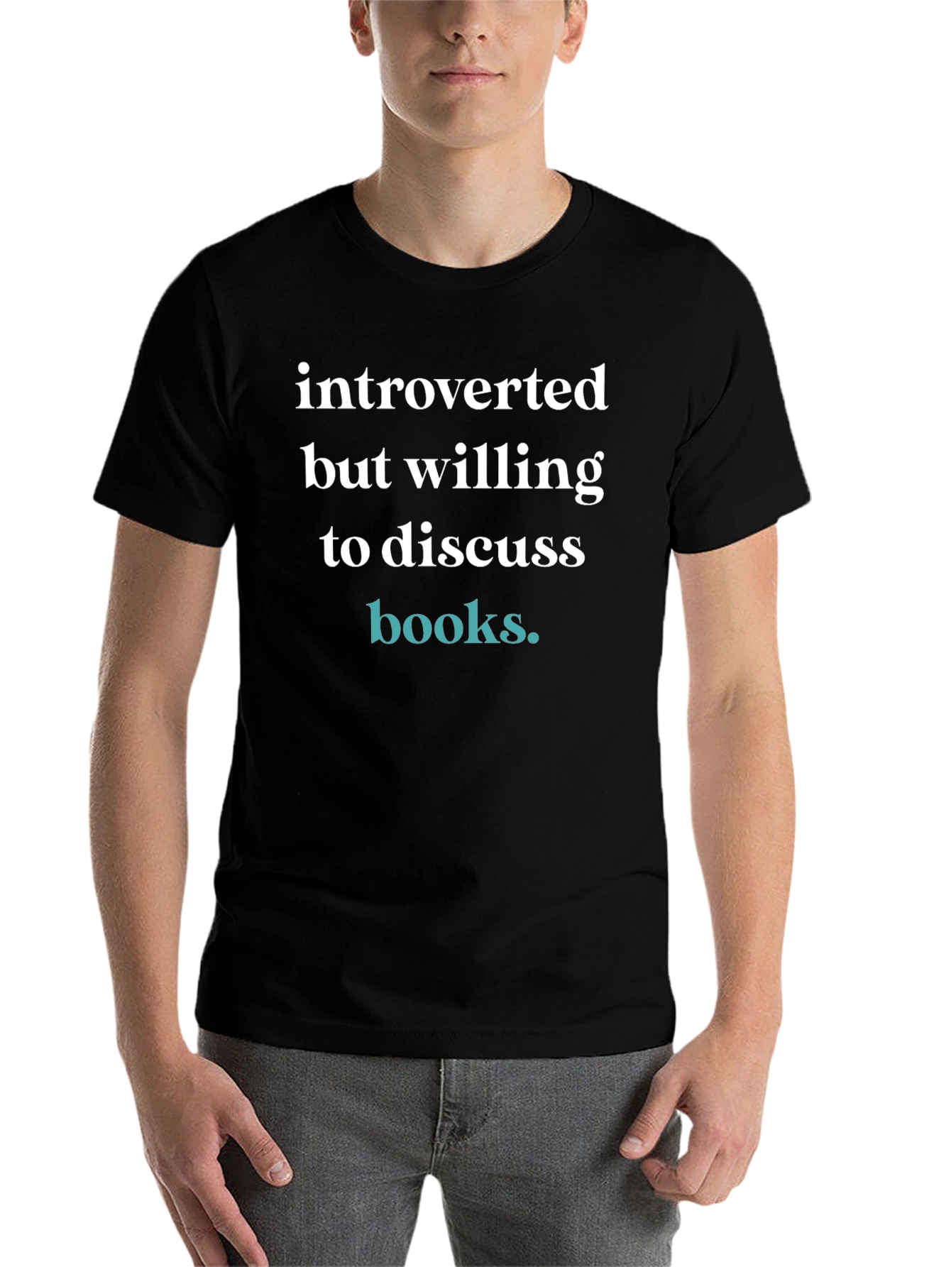 Black Introverted But Willing to Discuss Books T-Shirt view 7