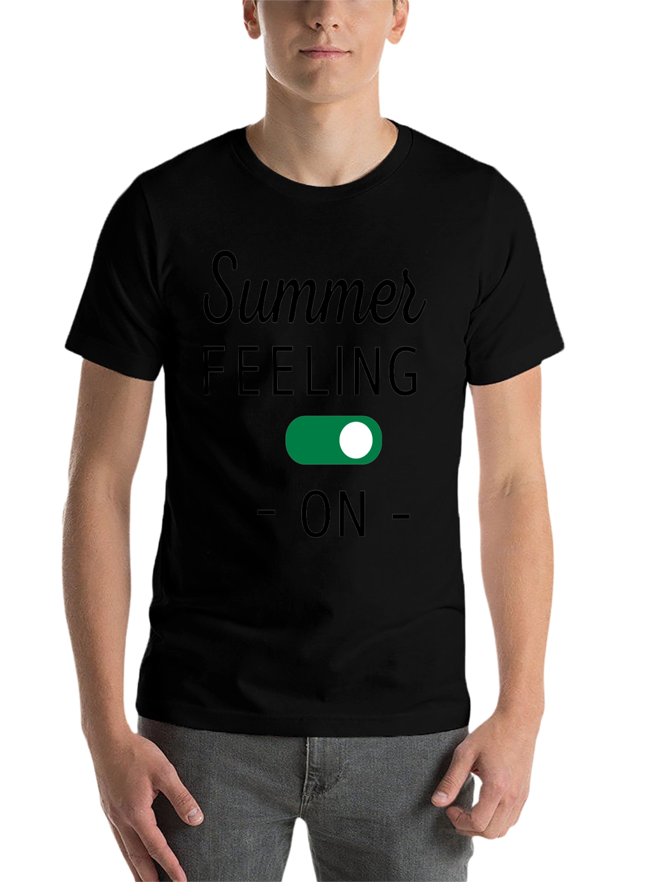 Black Summer Feeling On T-Shirt view 7